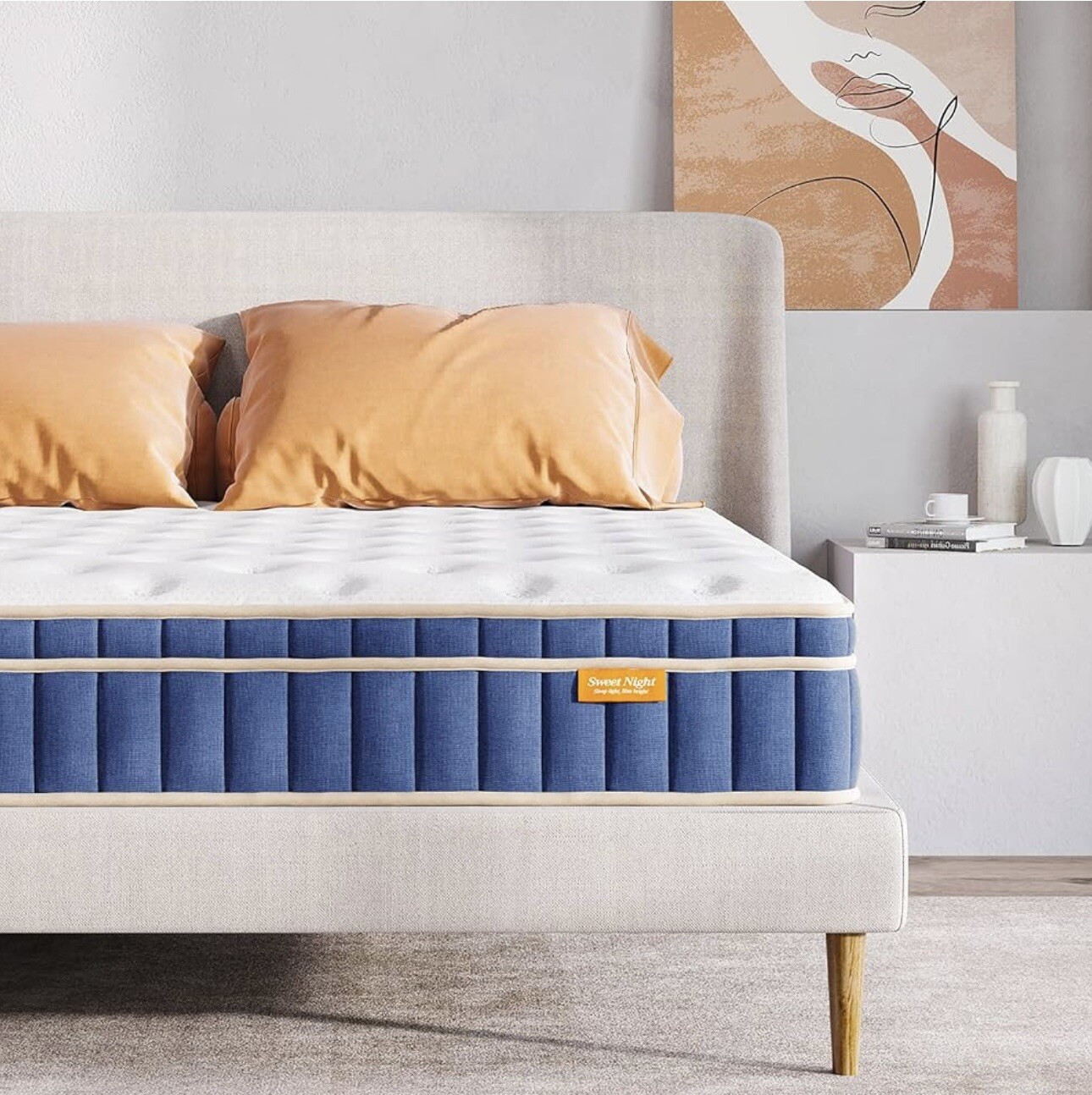 Full Mattress, 8” Full Size Hybrid Mattress W/ Gel Memory Foam & Pocket Springs