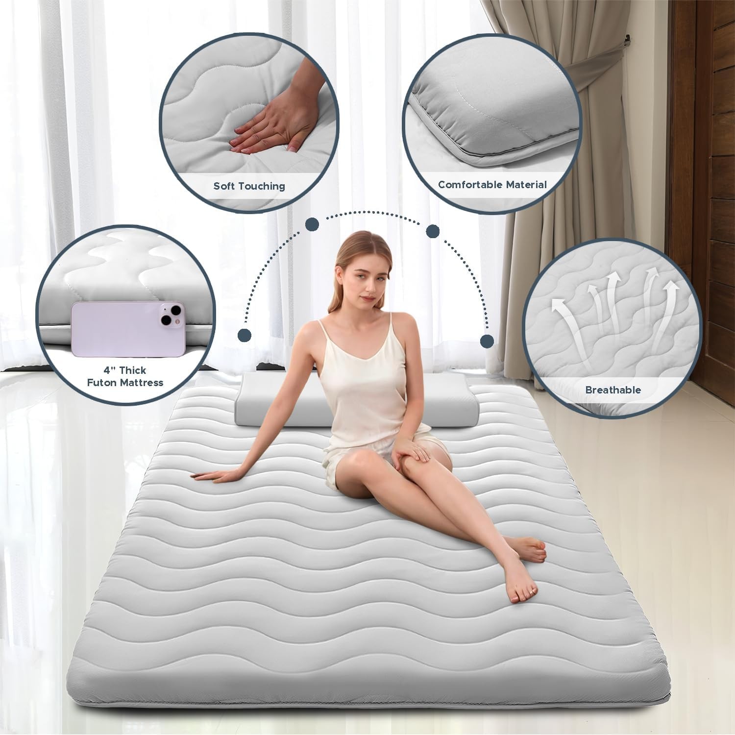 Colchoneta De Espuma Twin 39×80 Para Dormir En El Suelo Adulto Colchon En Oferta