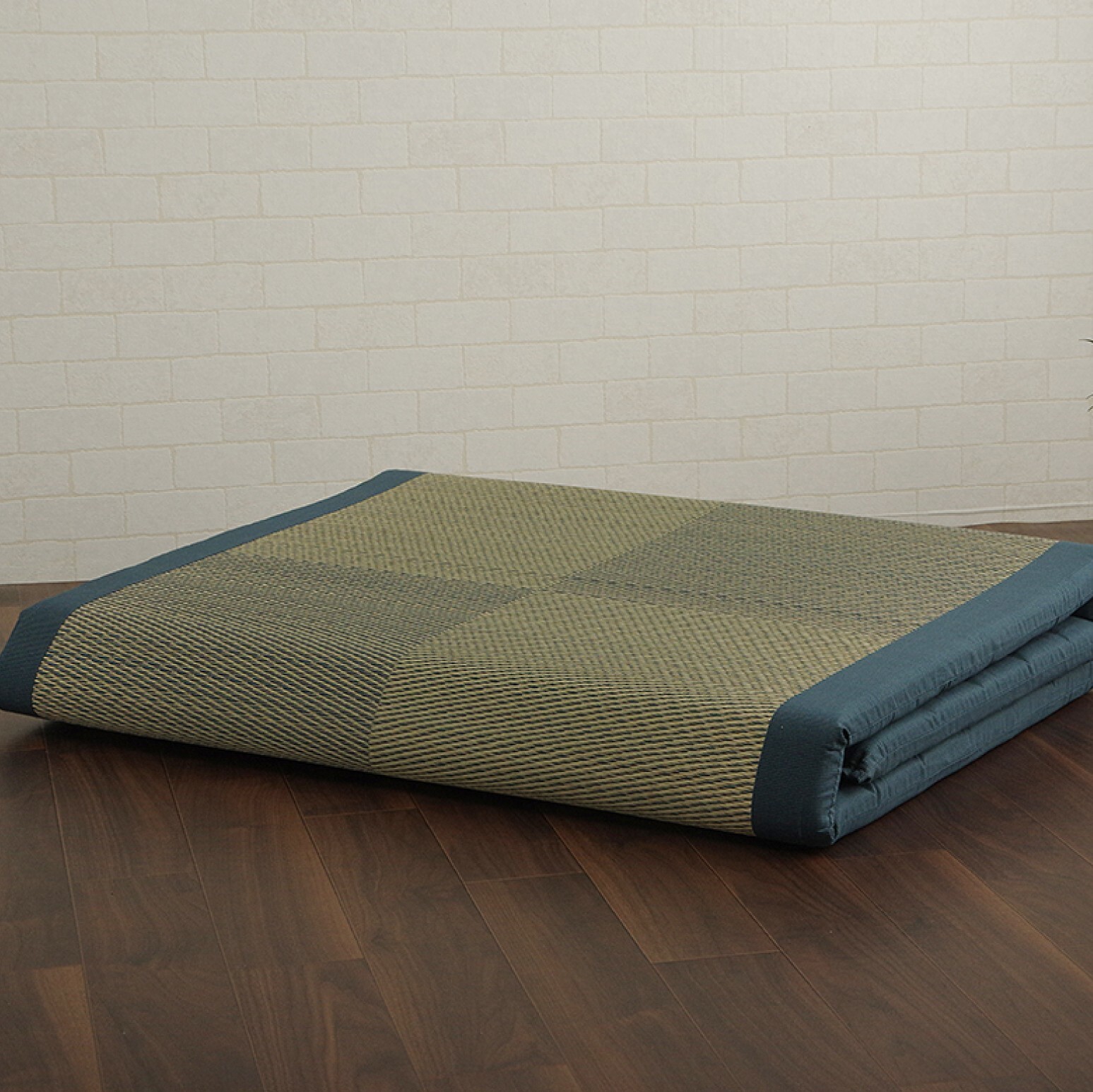 IKEHIKO Tatami Mattress Japanese rush grass Twin Foldable Bed Futon Blue 1372