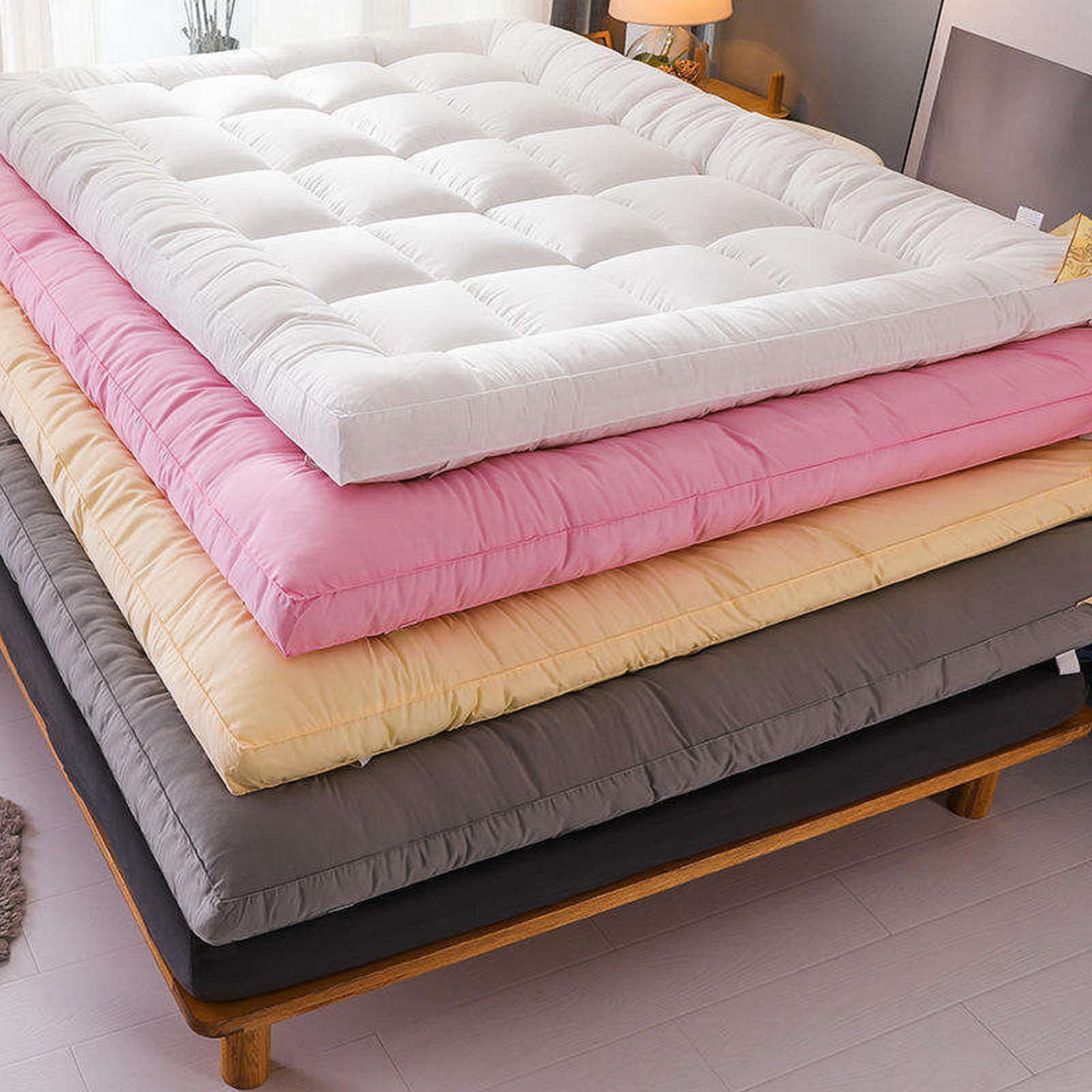 Quilted Mattress Pad Soft Cooling Mattress Topper Sleeping Pad Full/Queen/King