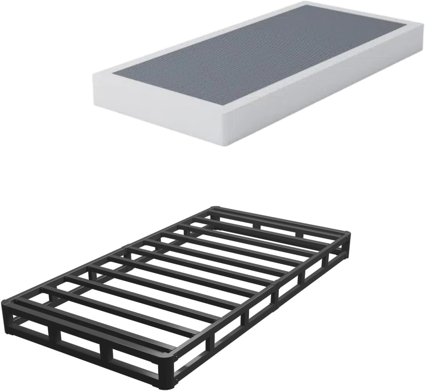 5 Inch Twin Box Spring with Easy Clean Cover – Perfect for All Mattress Types