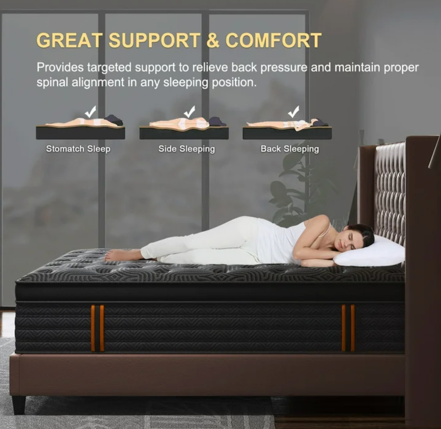 12″ Full Colchon Gel Memory Foam Hibrido Full Cama Mattress Hybrid Medium Firm