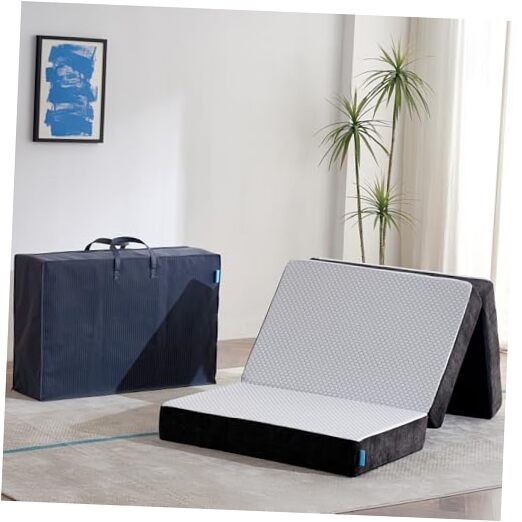 Odorless Foldable Mattress 80″ x 38″ x 6″ Folding Foam Mattress Twin XL 6 Inch