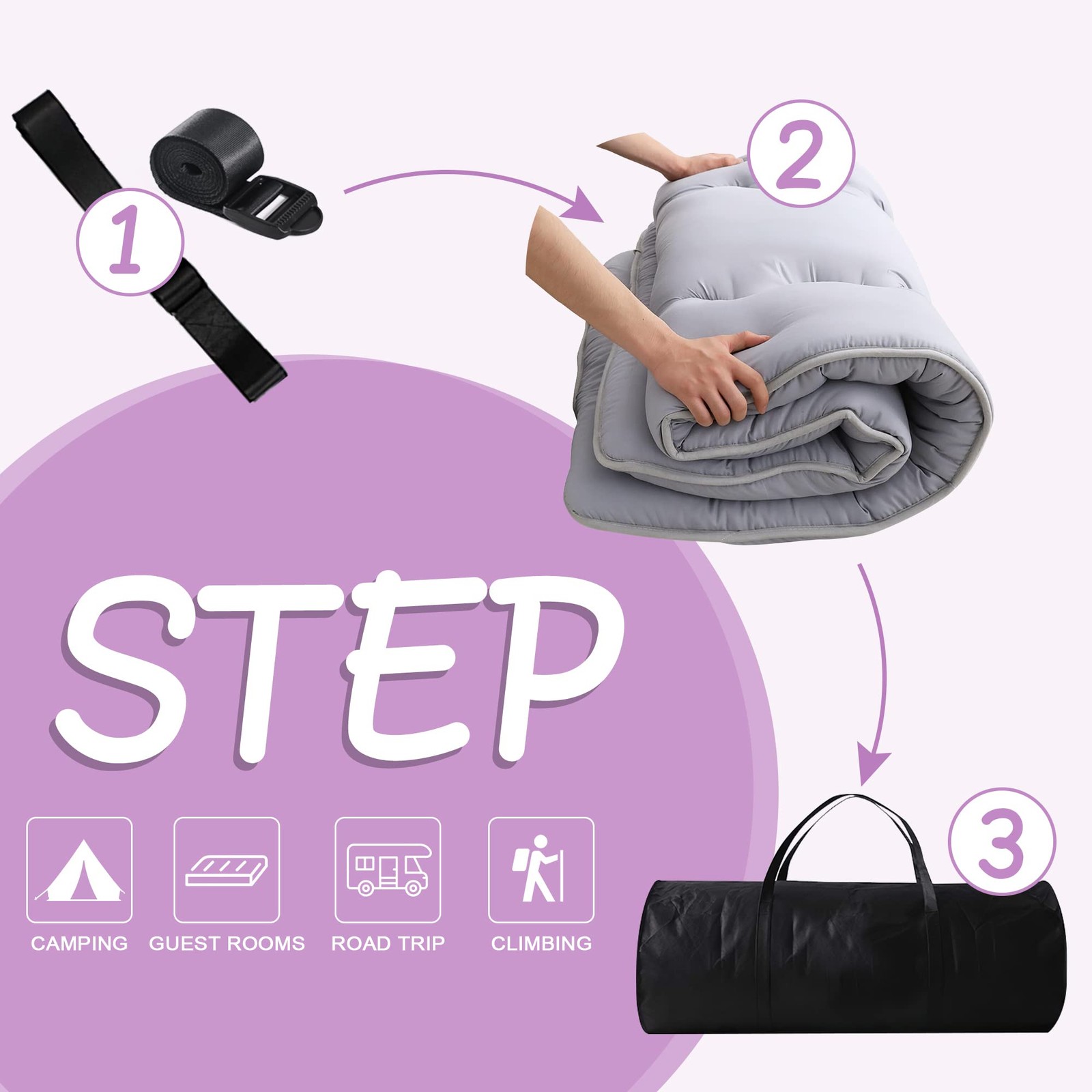 Sleeping Mat on Floor for Adults, Futon Mattress SleepMattress Pads Sleeping …