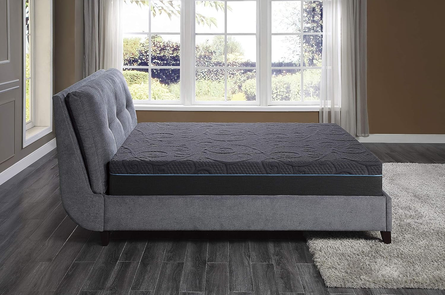 Lyra Twin 11-Inch Gel Hybrid Mattress in Gray for Ultimate Comfort