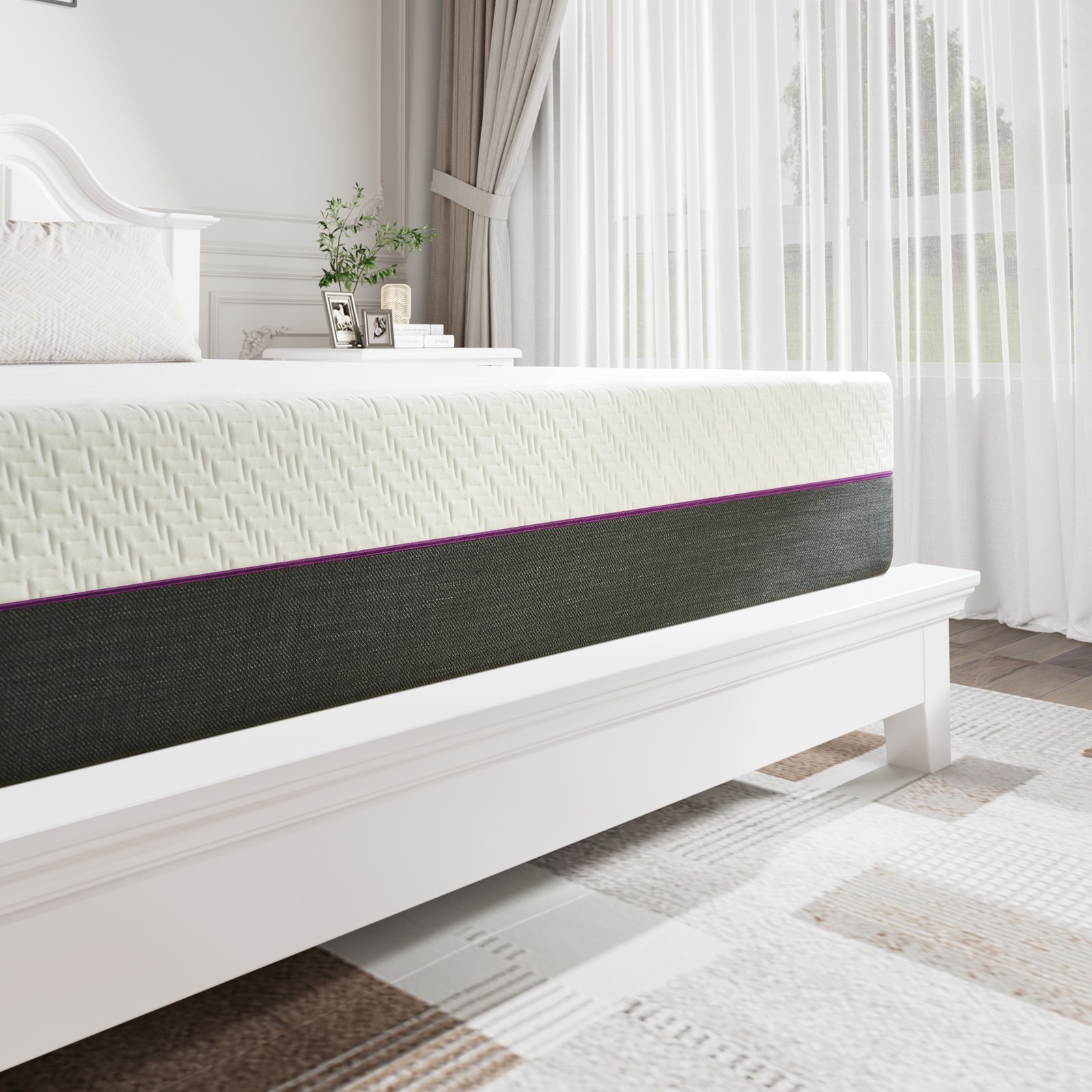 Gel-Infused Memory Foam Mattress in a Box – 4″, 8″, 10″, 12″ ,14″ Sizes Mattress