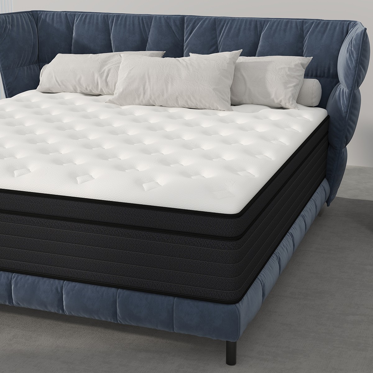14″ Twin Full King Queen Size Mattress Hybrid Spring Memory Foam Bed in a Box