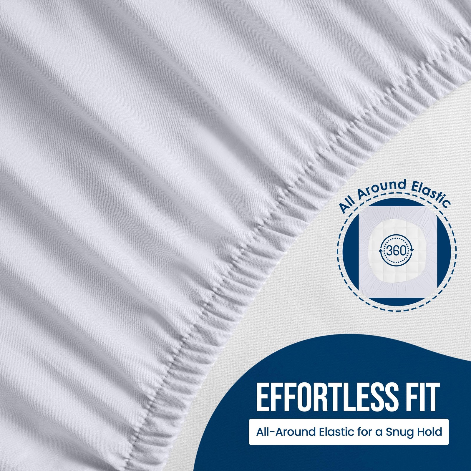 Twin Size Mattress Protector Waterproof, Premium 200 GSM Terry Twin, White