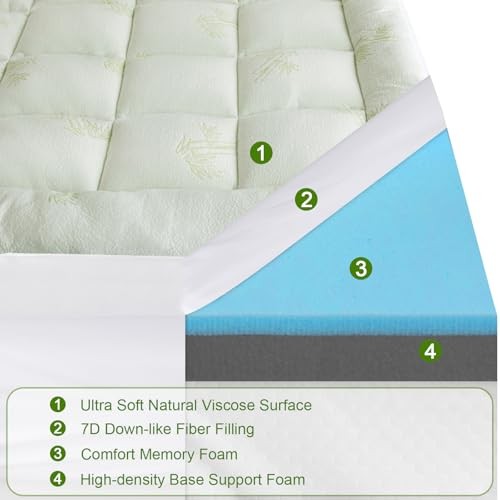 Pillow Top Mattress Topper Size, 4.5” Cooling Dual Layer Full Dual Layer Topper