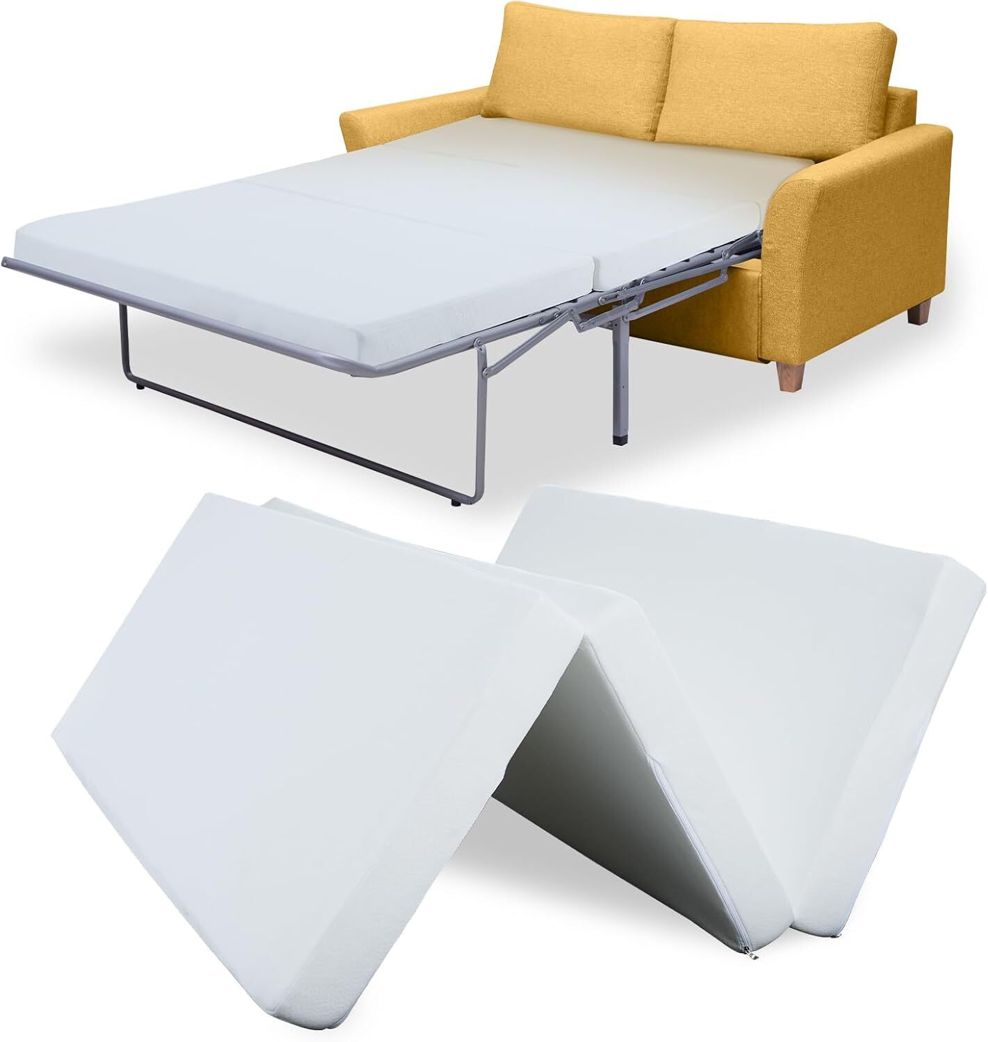 Foldable Sofa Bed Replacement Mattress Memory Foam 4″ Pull Out Sofa Bed Mattress