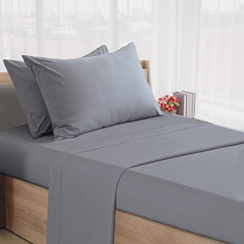 Cot Sheets 30″ x 75″ x 9″, 4 Piece Cot Sheet Set, Cot Size Cot (1 Pack) Grey