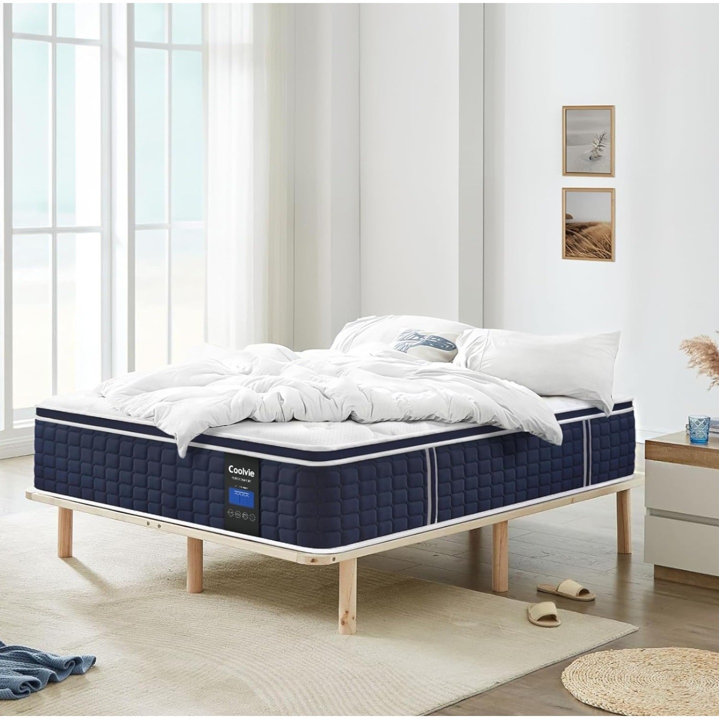 Full Coolvie Size Mattress 14 Inch, Hybrid Soft Medium Plush Mattress with Gel