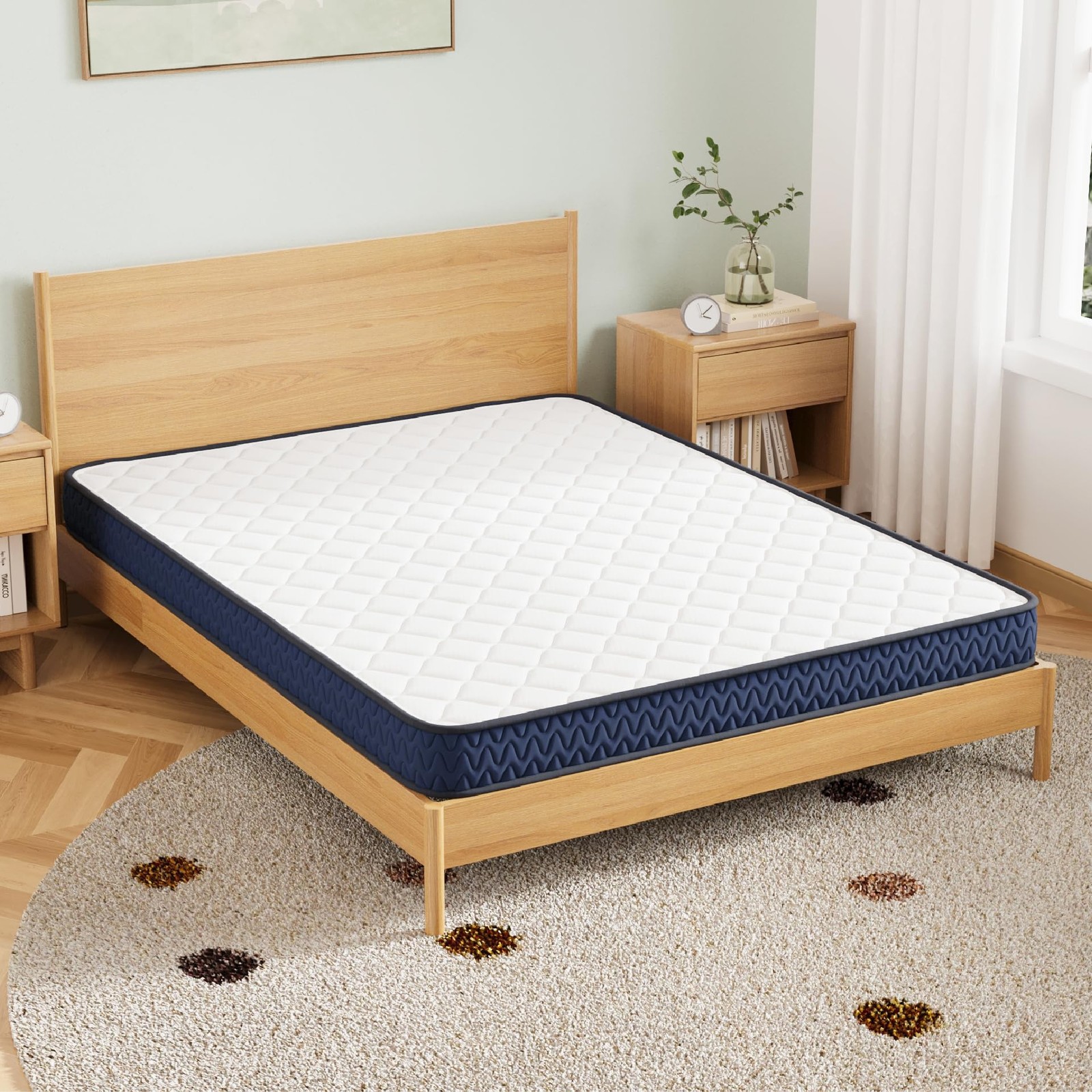 Full Size Firm 6 Inch Memory Foam Mattress, Super Soft Foam with Breathable Q…
