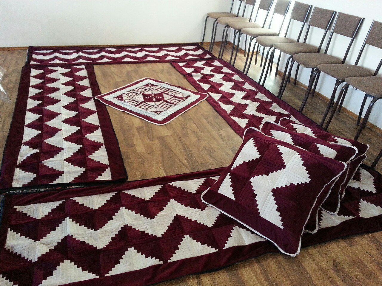 Soft Cotton Mattress Uzbek National Floor Mattress (Kurpacha) with Pillows Home