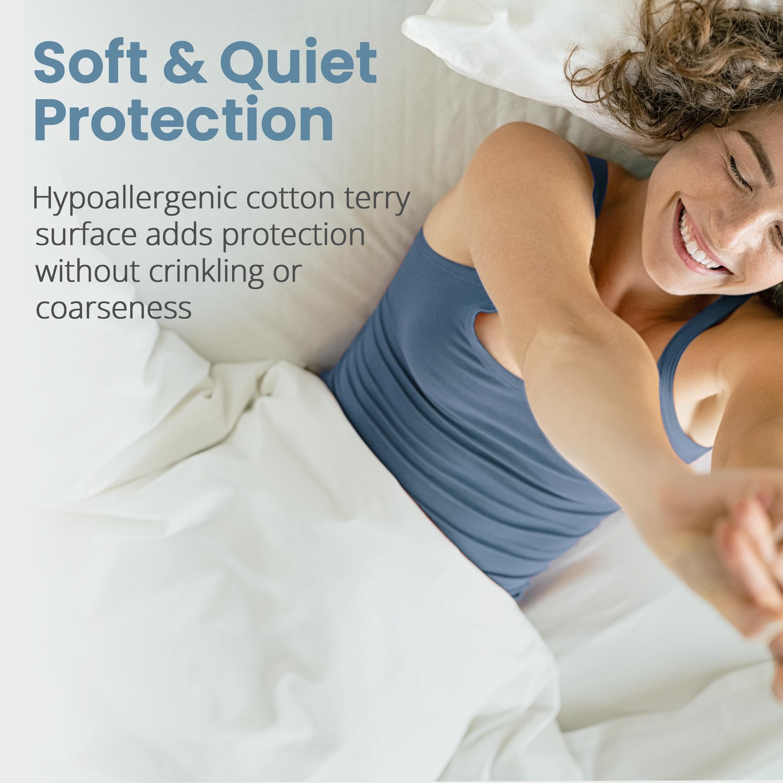 SafeRest Waterproof Twin XL Size Mattress Protector – XL, Pure White