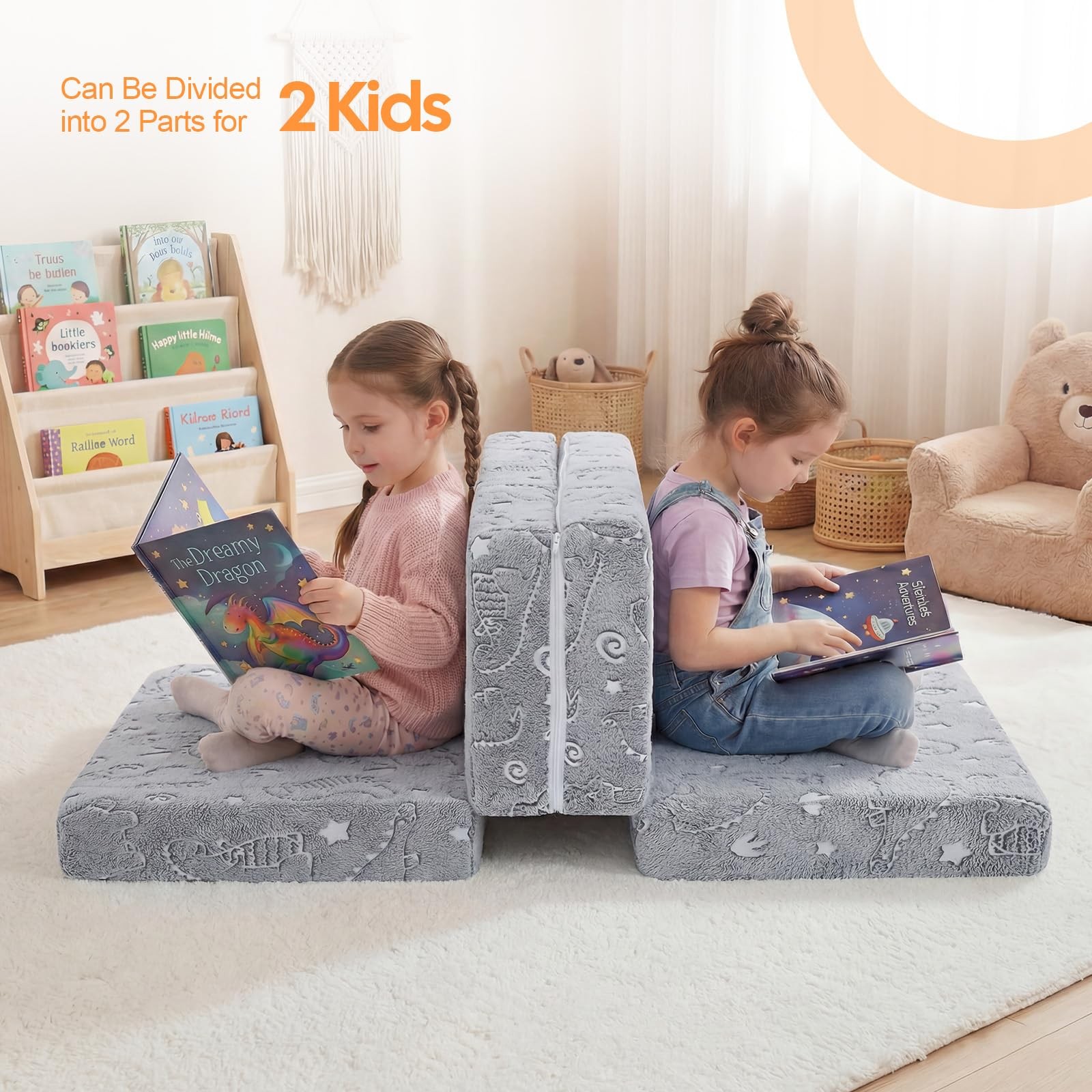 MeMoreCool Kids Folding Mattress, Trifold Foldable Floor Mattress for Kids, 6…