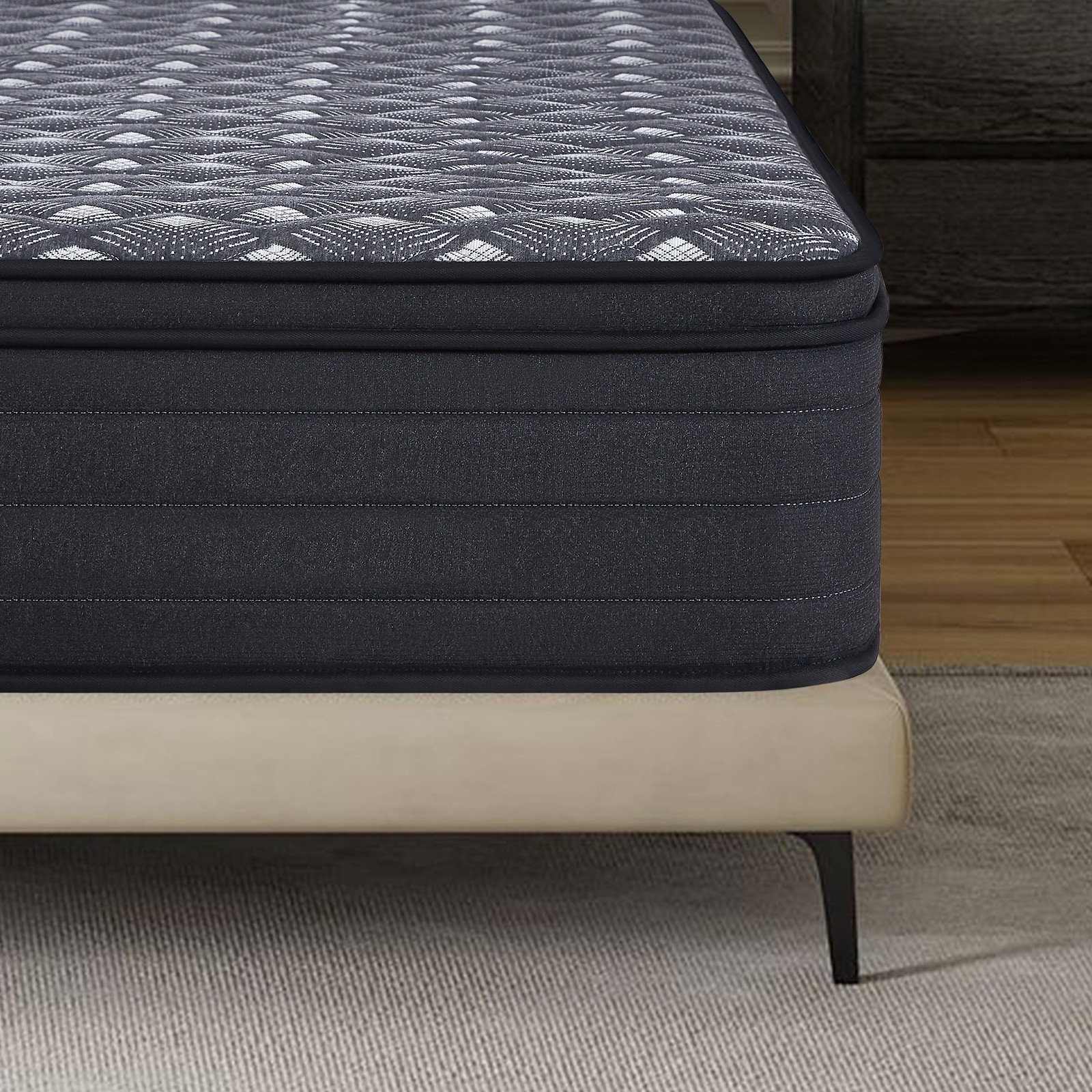 10″ Full Size Mattress in a Box Hybrid Spring Memory Foam for Motion Isolation