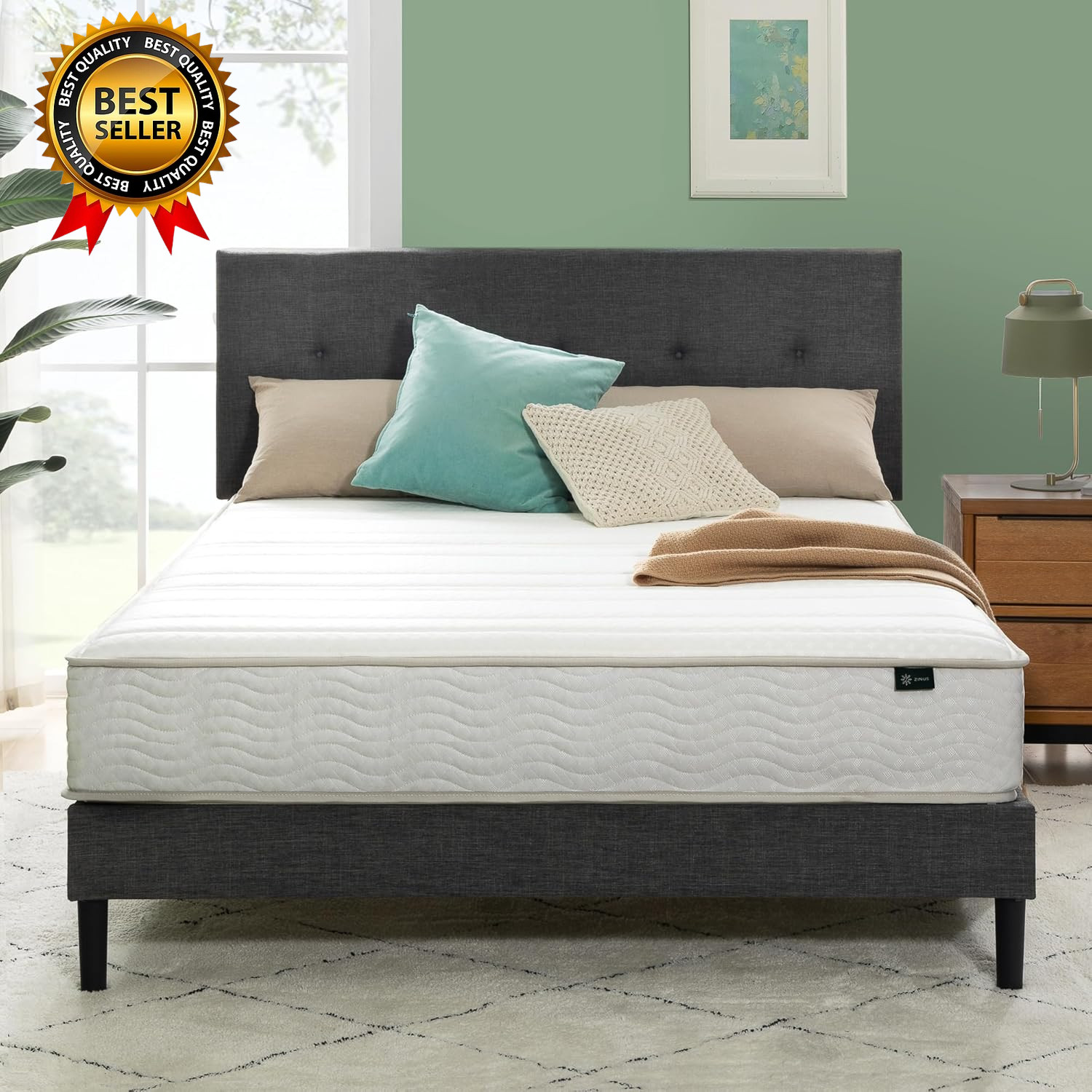 8 Inch Foam and Spring RV Mattress, [New Version], Short Queen for Rvs, Campers
