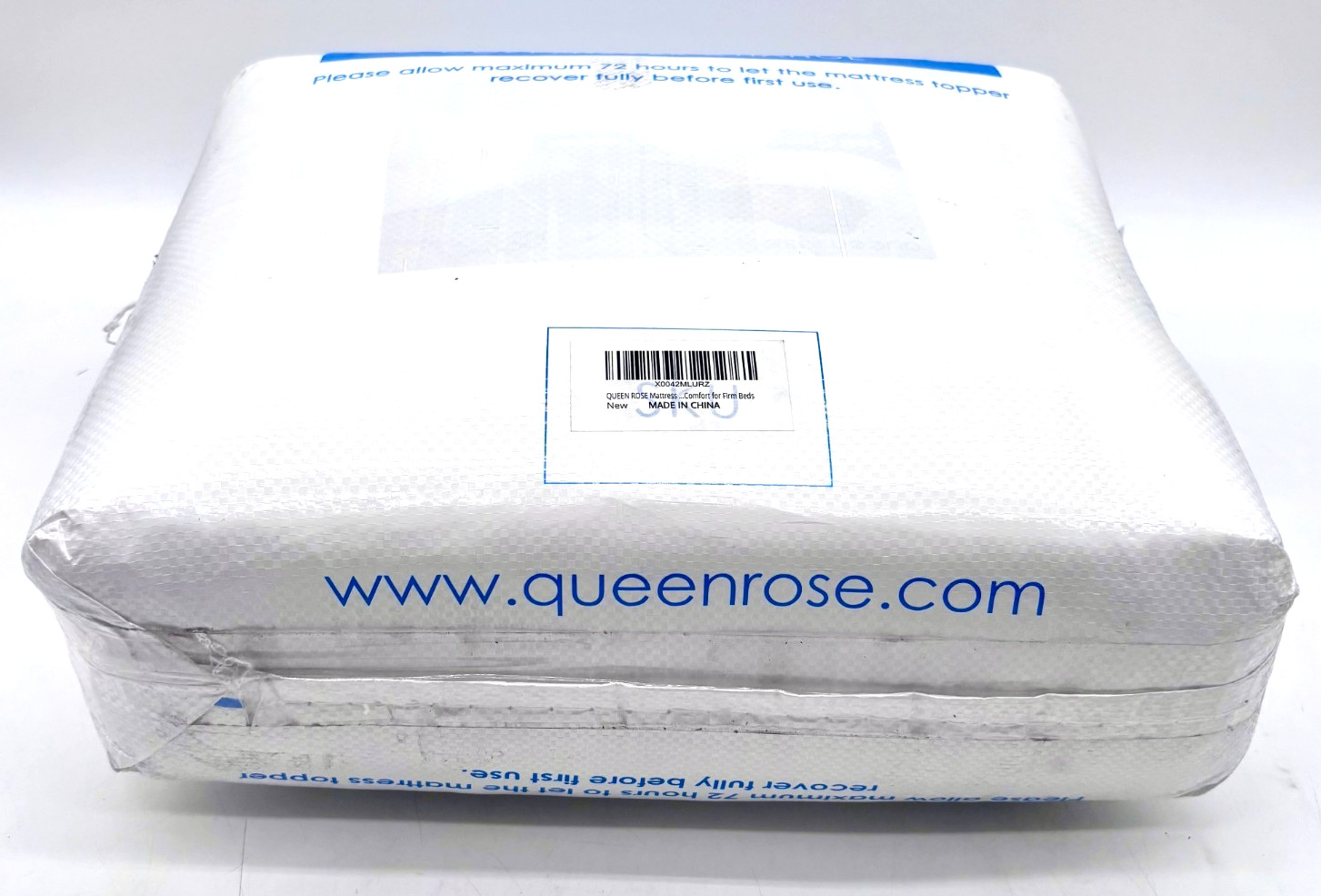 Queen Rose Solid White Comfort Mattress For Firm Beds Brand New