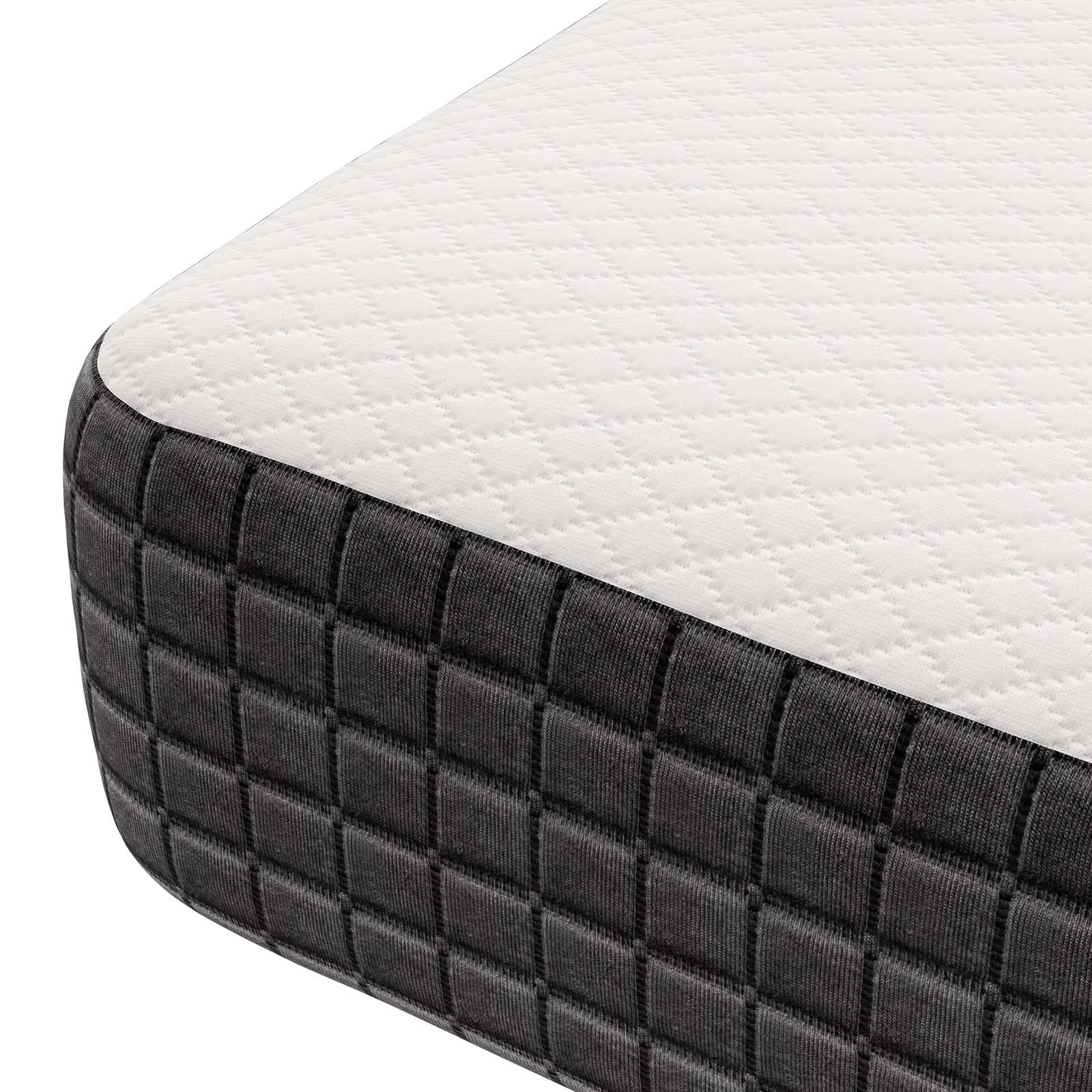 Pemberly Row 6″ Modern Style Memory Foam King Mattress in White