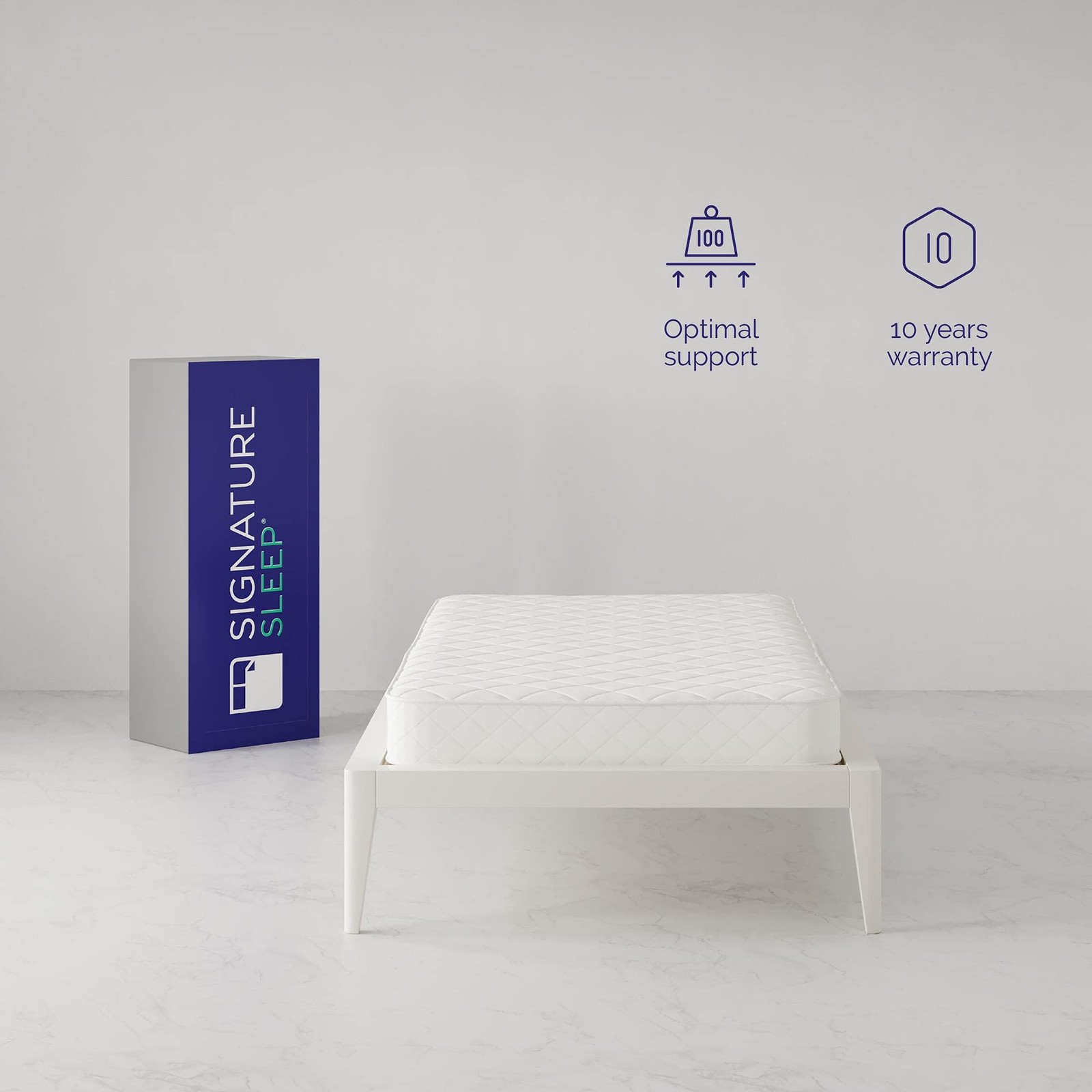 6” Coil Mattress made with CertiPUR-US® certified foam , Twin,White