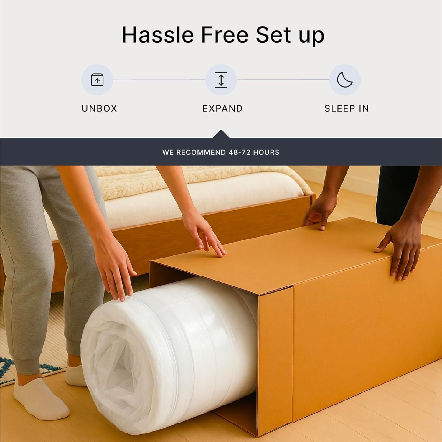 Fiberglass-Free Twin Mattress – 10” Gel Infused Memory Foam for Pressure Relief