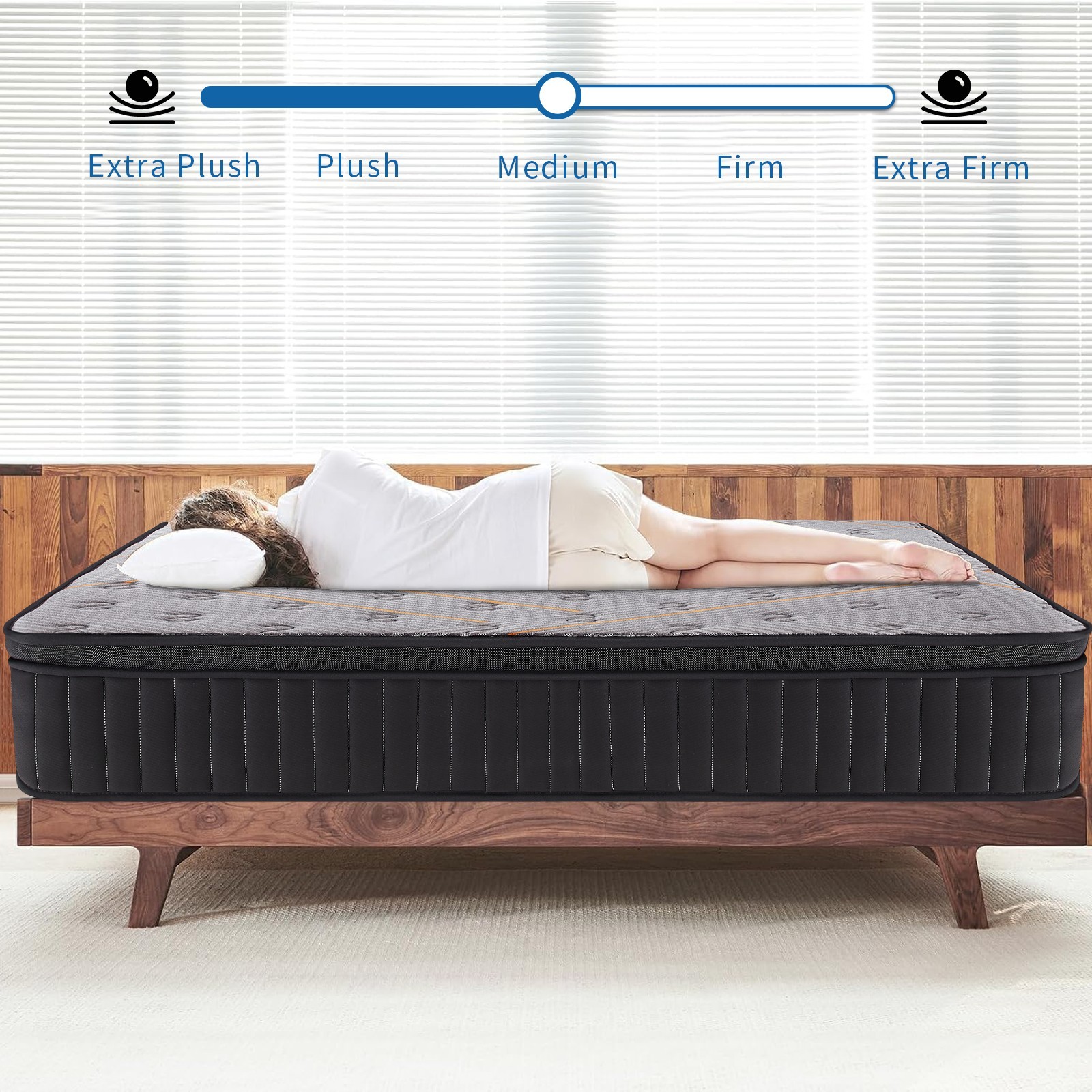 10″ 12″ Twin Full Queen King Gel Memory Foam Spring Hybrid Mattress,Bed in a Box