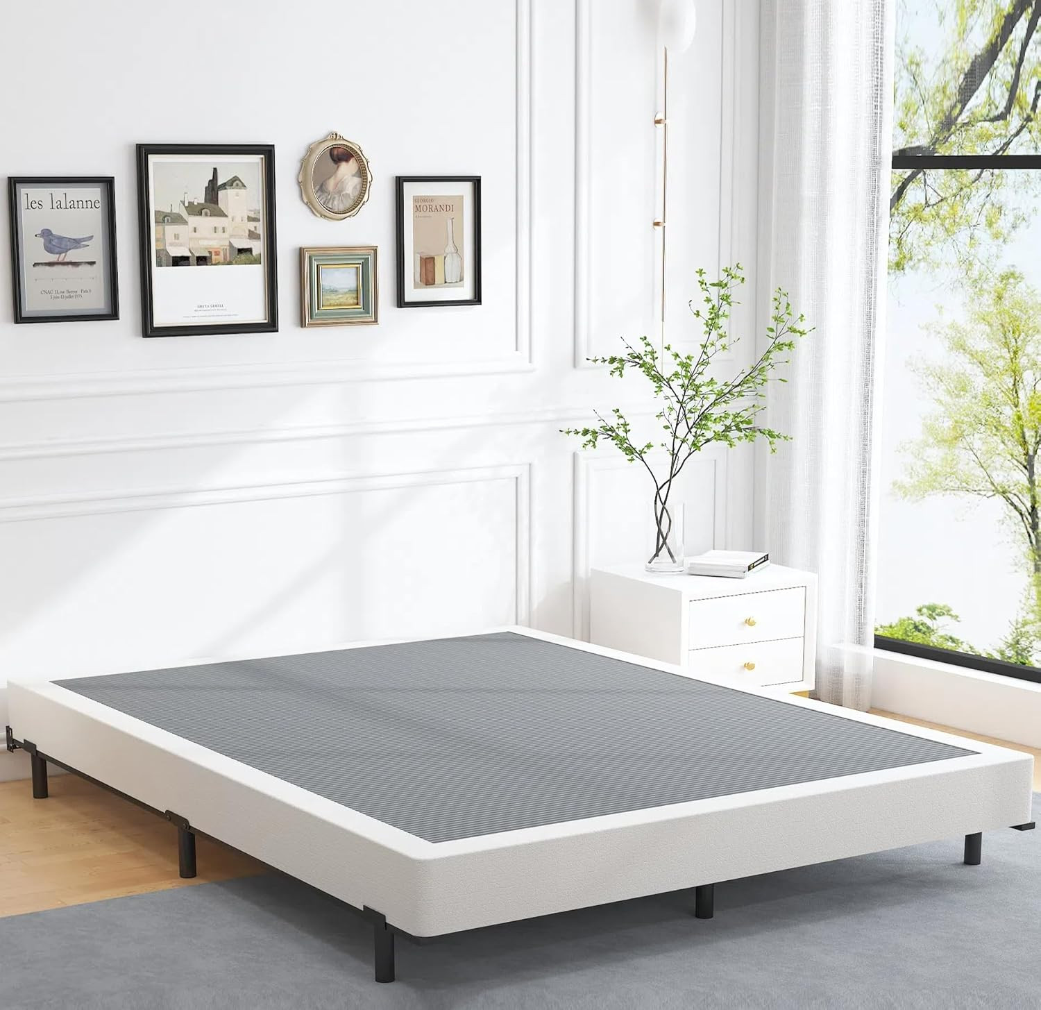 6 Inch Full Box Spring and Cover Set, Box Springs Full Size, Heavy Duty Mattress