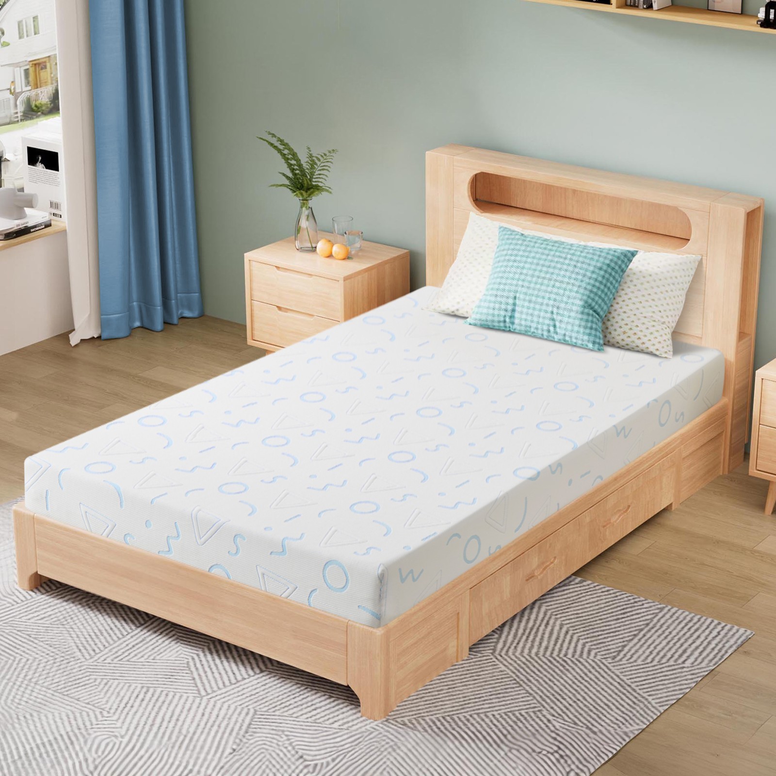 5 Inch Memory Foam Mattress, Fiberglass Free, Medium Firm, Mattress in A Box