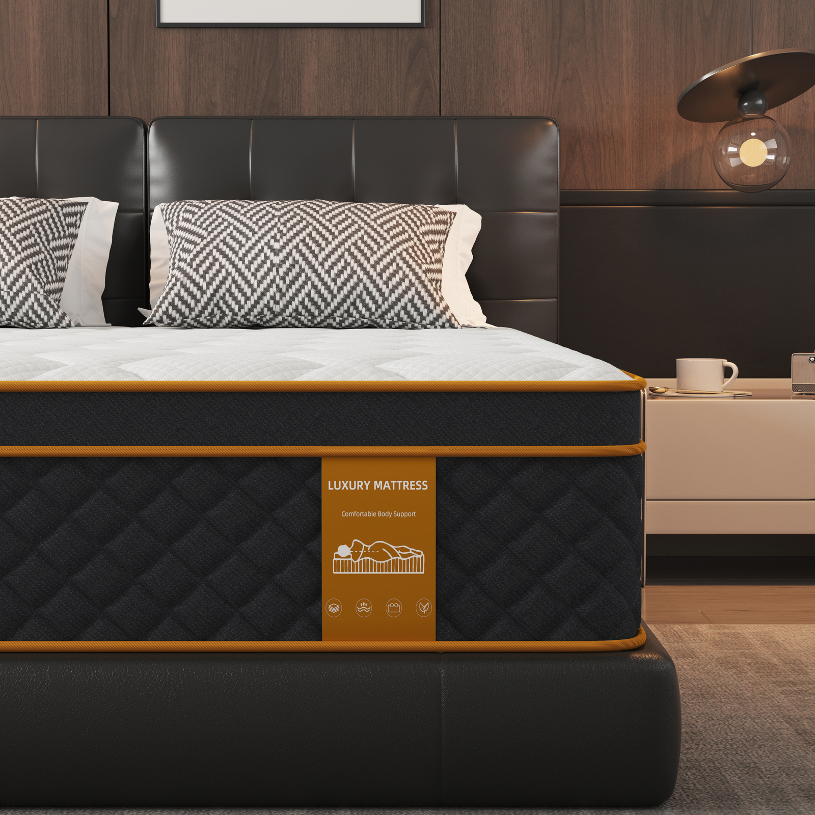 Hybrid Mattress with Memory Foam Edge Support & Pressure Relief CertiPUR-US