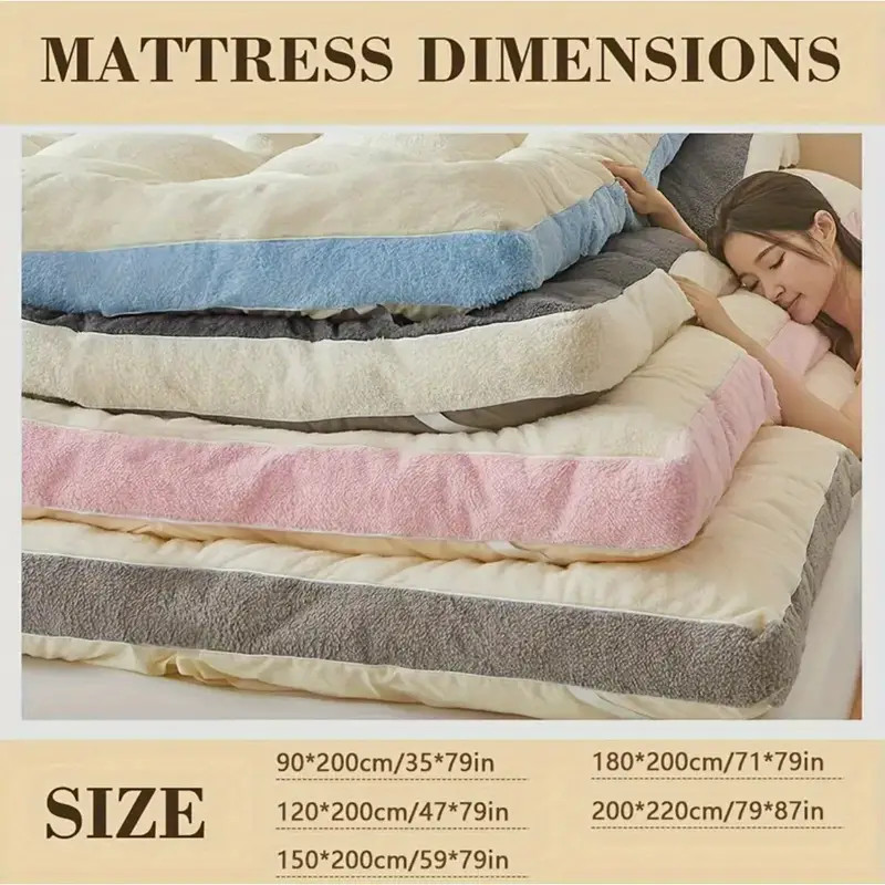 Cozy Sherpa Fleece Futon Mattress Pad – Multi-Use, Machine Washable, All-Season