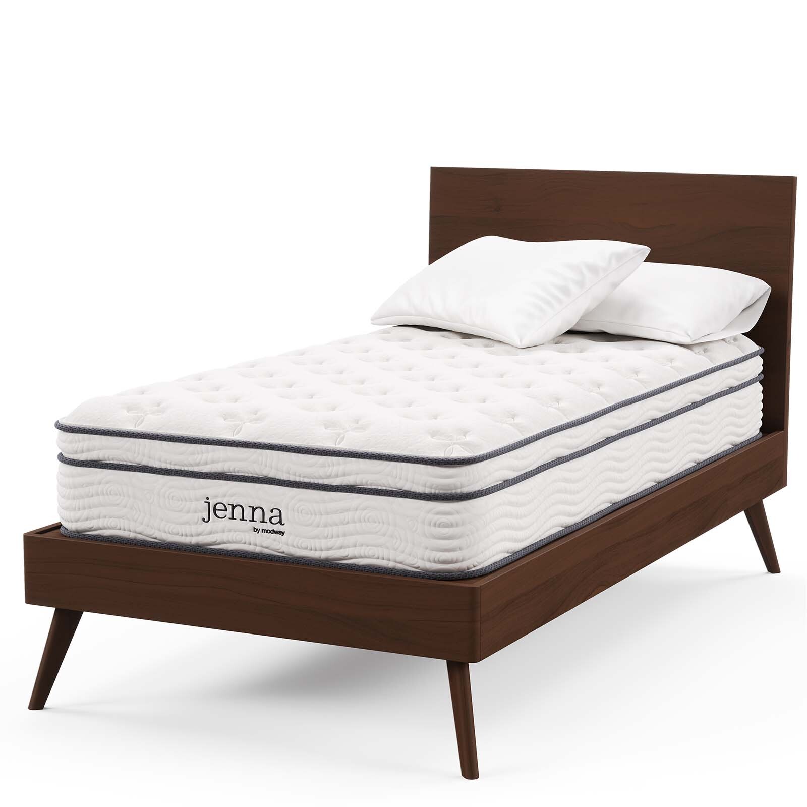 Modway Jenna 10″ Innerspring and Foam Twin XL Mattress in White