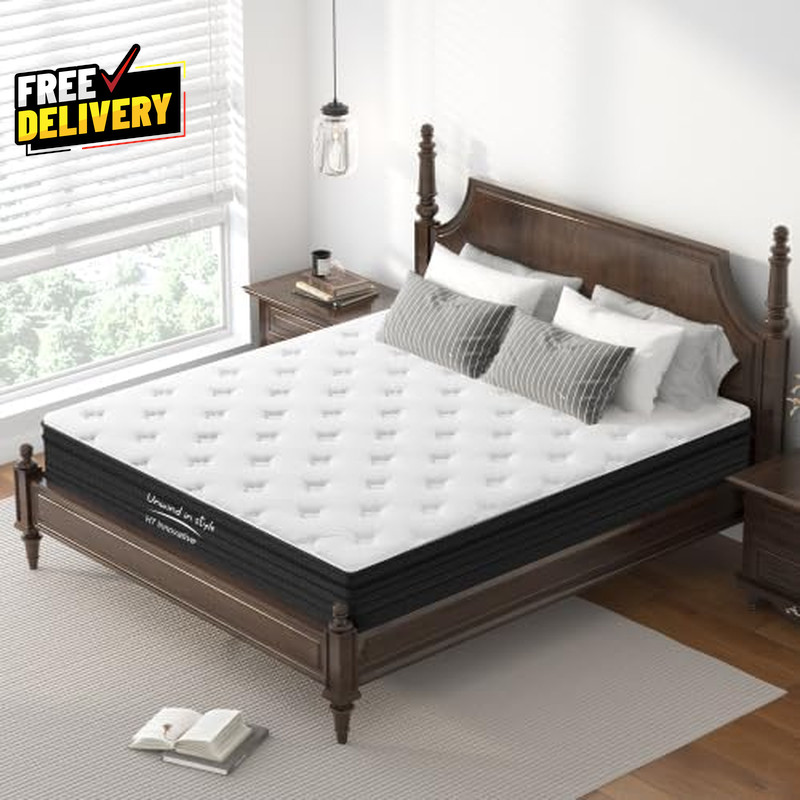 12 Inch Queen Memory Foam Hybrid Mattress Pocket Spring Medium Firm RV