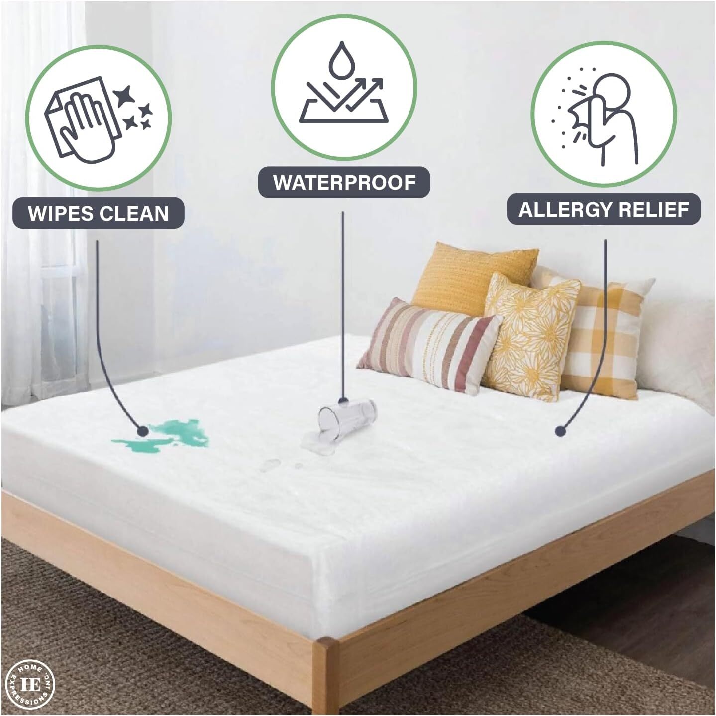 4Gauge Vinyl Plastic Mattress Protector Twin 76″ x 39″ x 11.5″ Deep, White