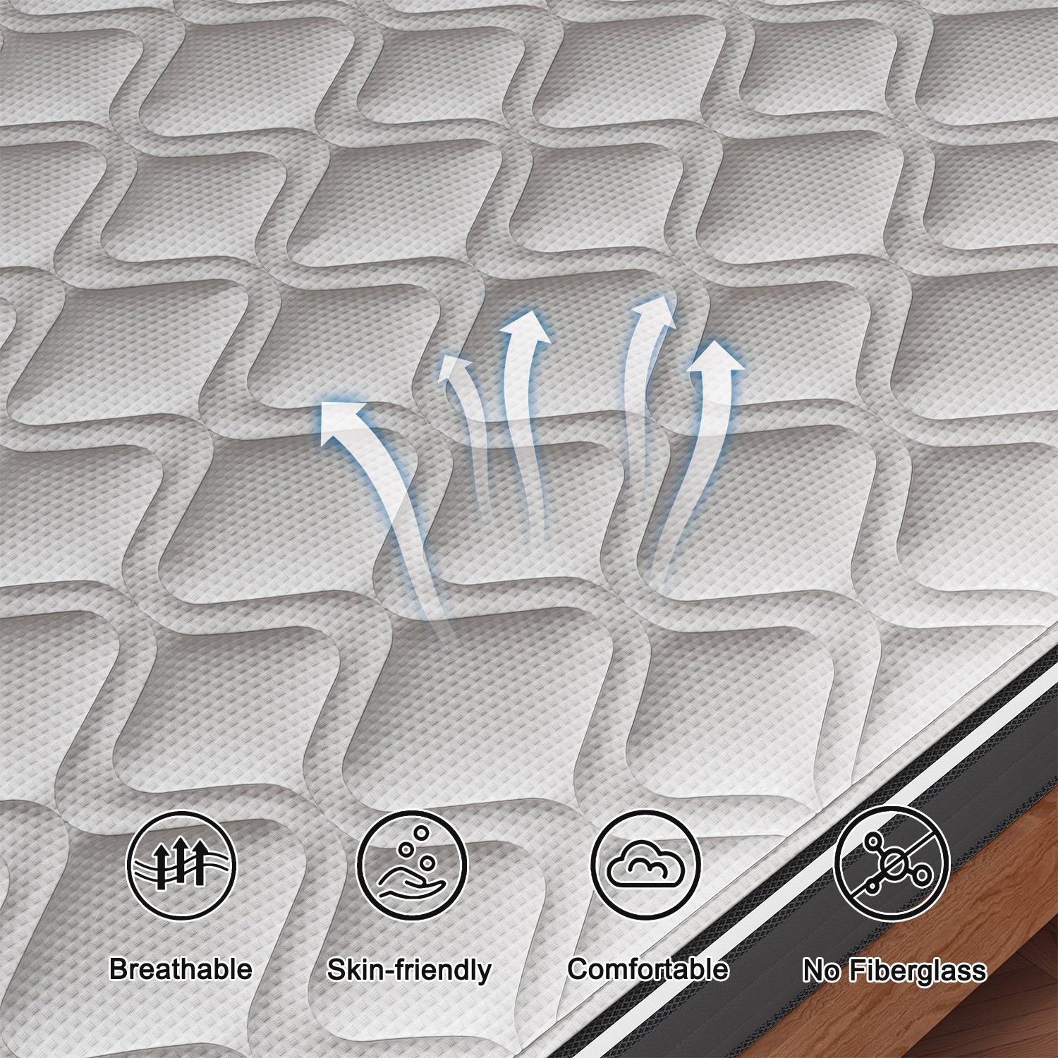 12″ 14″Twin Full Queen King Size Gel Memory Foam Spring Bed Mattress In A Box