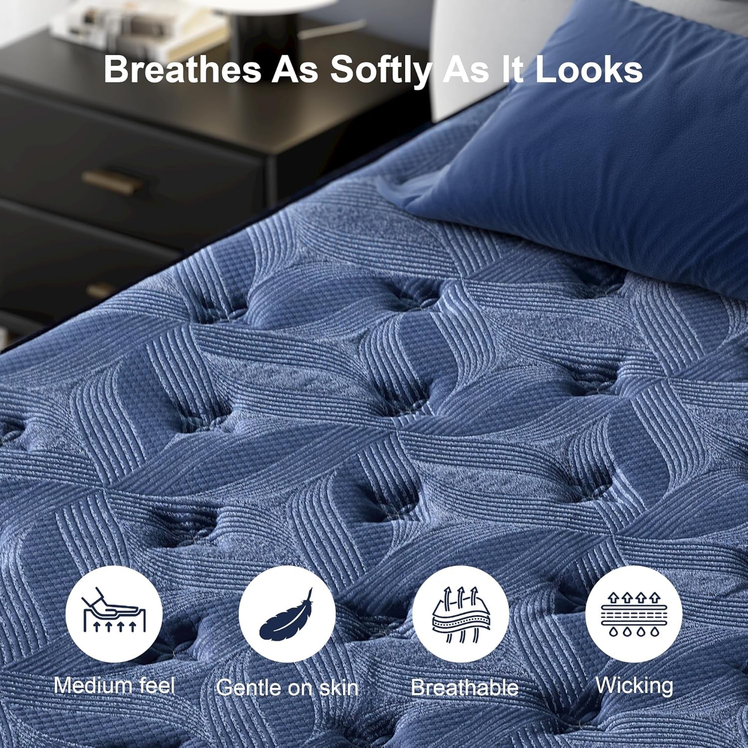 Plush – Memory Foam Hybrid Mattress Strong Edge Support Without
