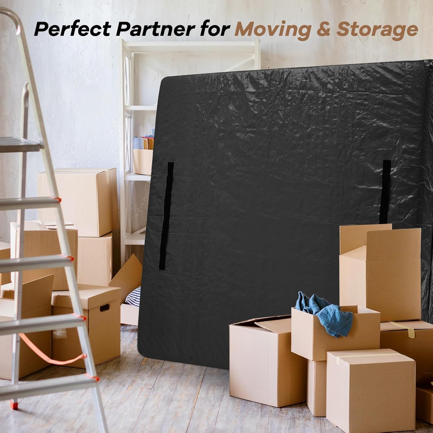 Extra Thick Full Size Mattress Bags with Handles, 2 Pack
