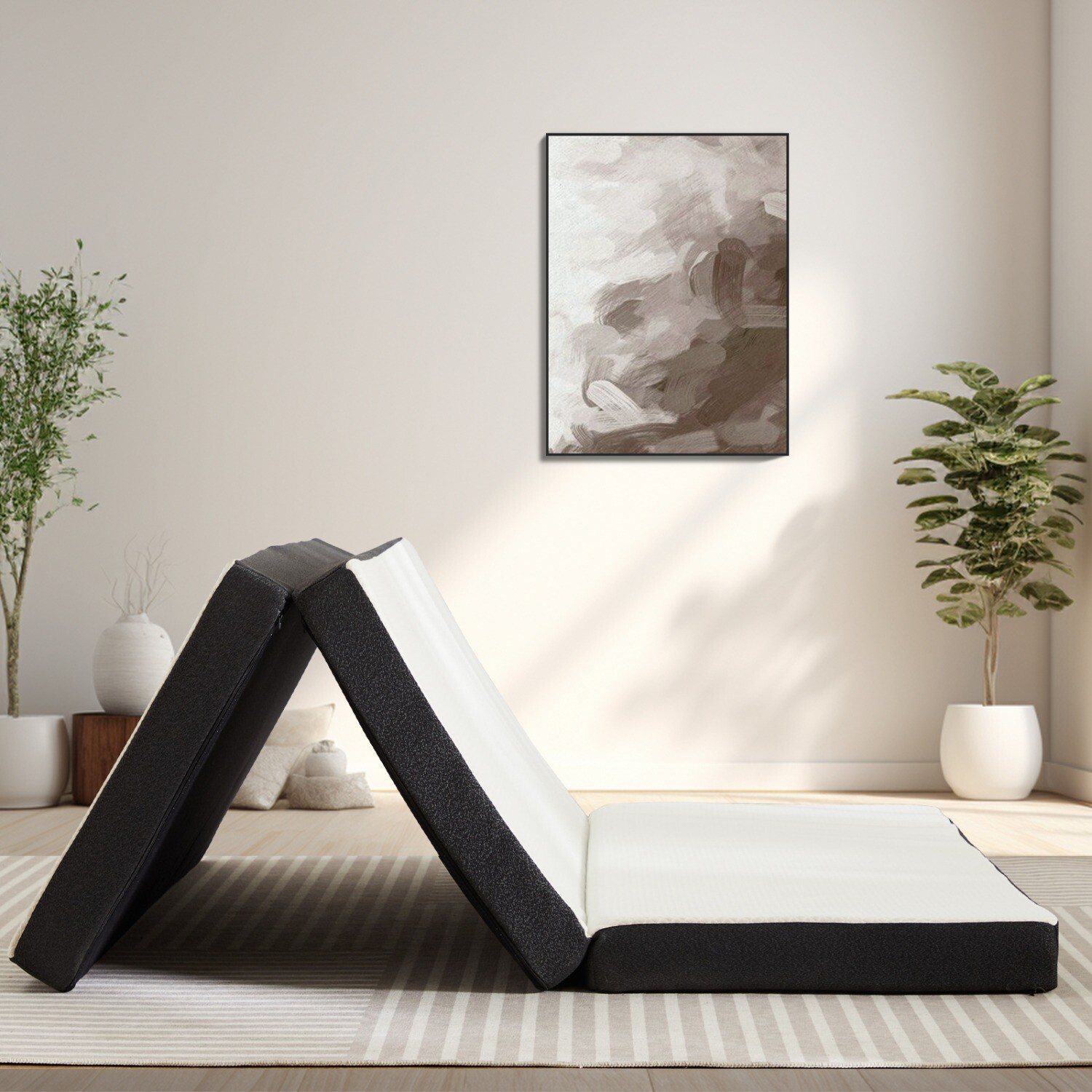 3″ Tri-fold Memory Foam Mattress w/ Washable Cover, Foldable&Portable Floor Bed