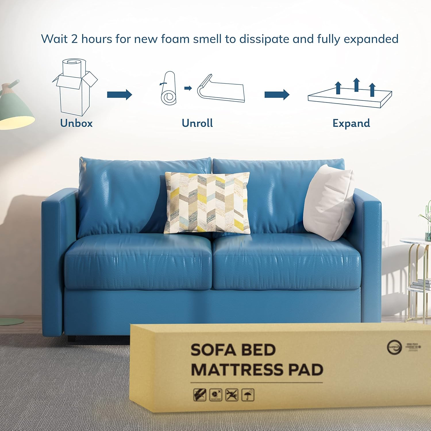 EGOHOME Queen Memory Foam Replacement Mattress Sleeper 4.5-Inch for Convertible