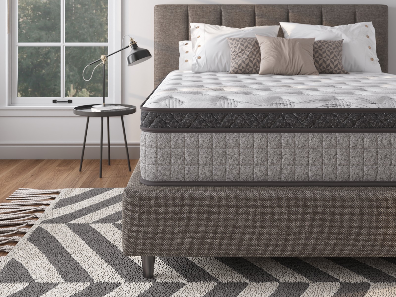 12″ Queen Diamond Innerspring Hybrid and Cooling Gel Memory Foam Mattress