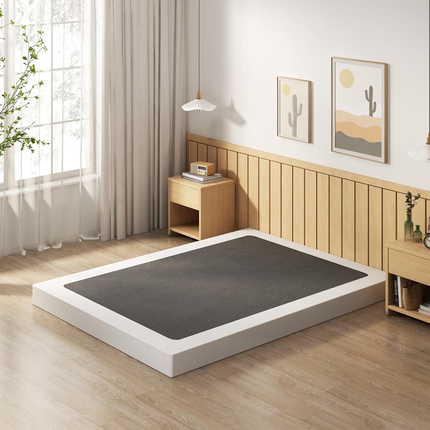 EMODA 5 Inch Box Spring Queen Size Bed Base, 3000 lbs Heavy Queen, 5