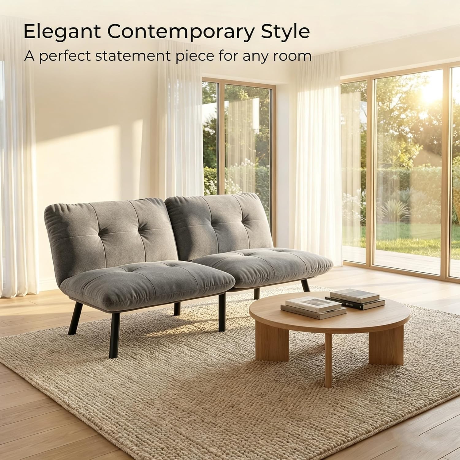 Convertible Sofa Bed, Veet Loveseat Sleeper Couch with Adjustable