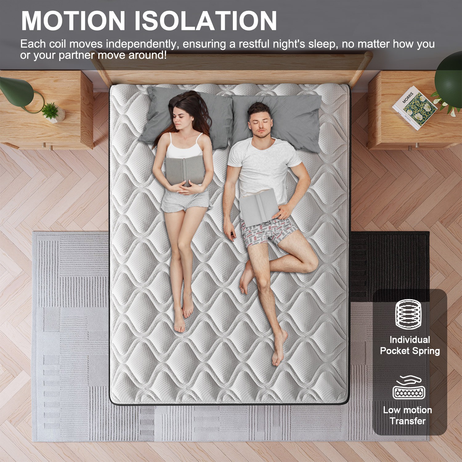 12″ 14″Twin Full Queen King Size Gel Memory Foam Spring Bed Mattress In A Box