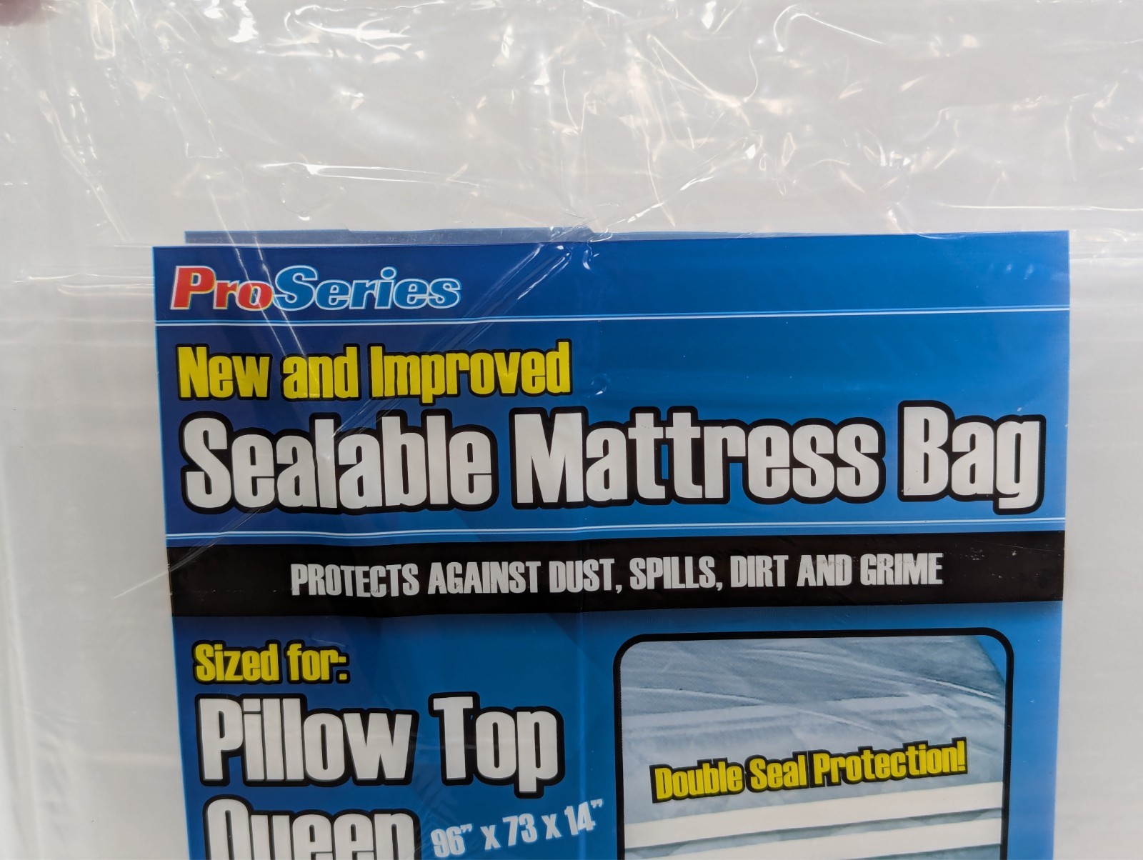 ProSeries – Sealable Mattress Bag – Pillow Top Queen Heavy Duty 3 Mil – 2 Pack