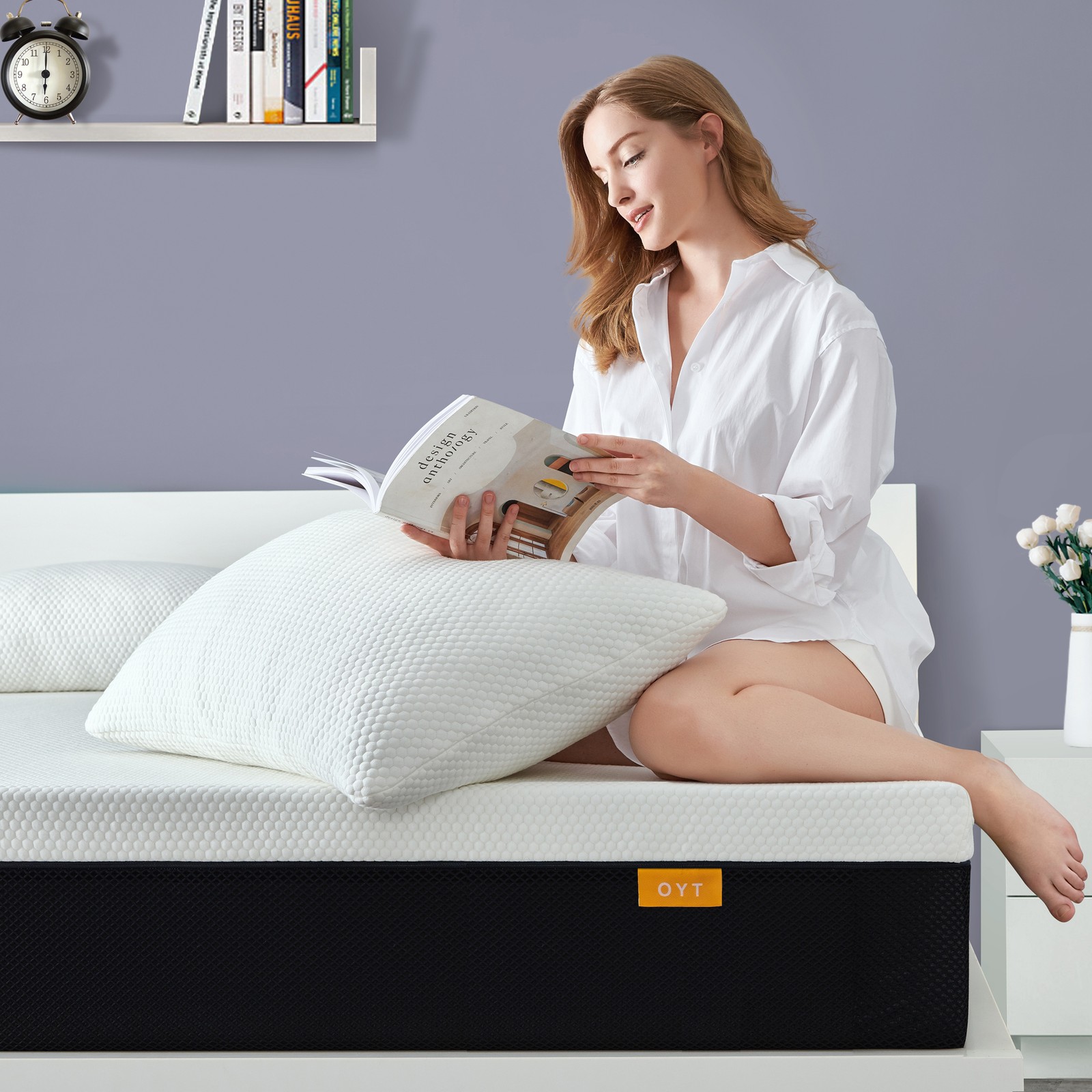 8/10/12In No-Noise Gel Memory Foam Mattress Twin Full Queen King Szie Mattress