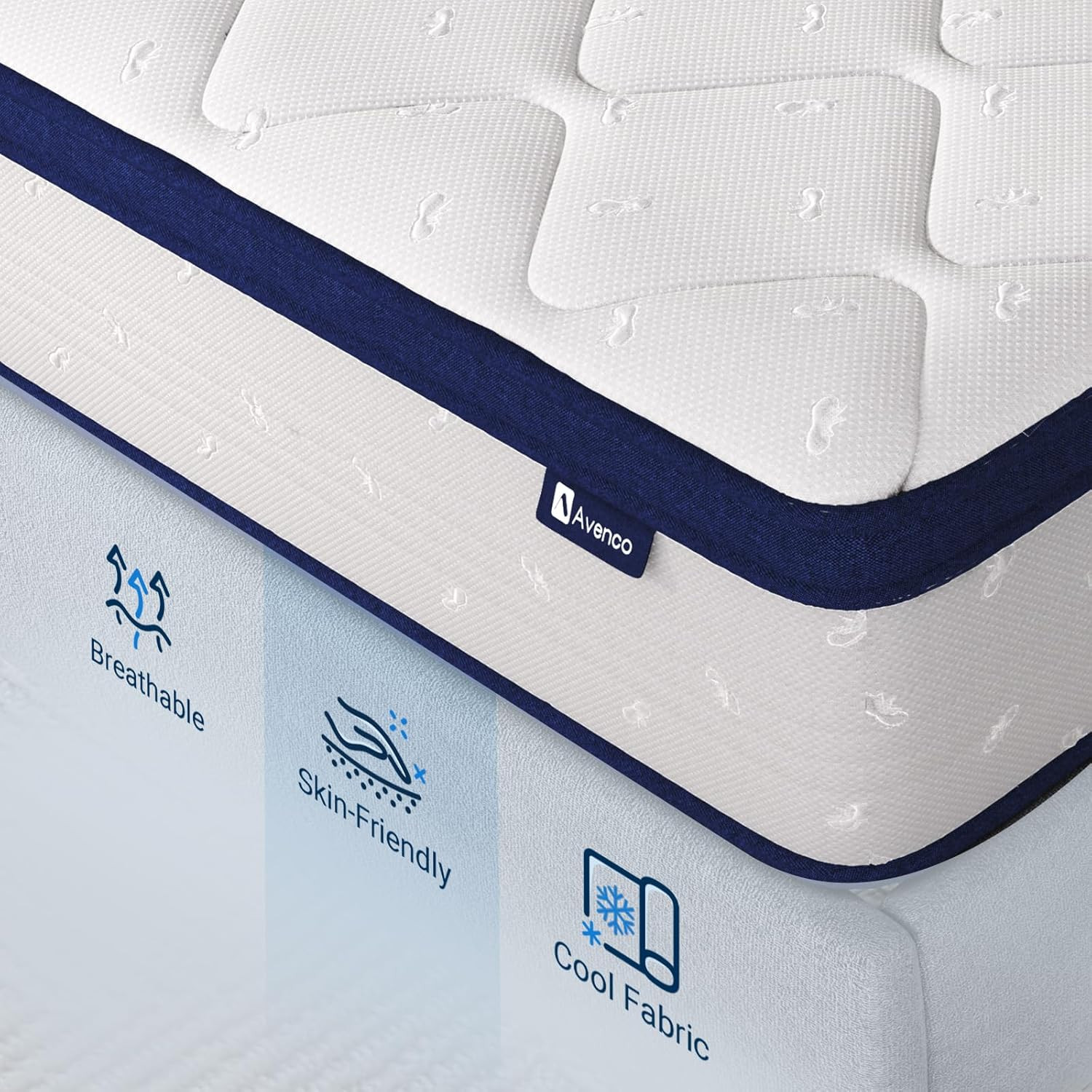 14″ Hybrid Queen Mattress in a Box – Comfort Foam & Pocket Coils for Support