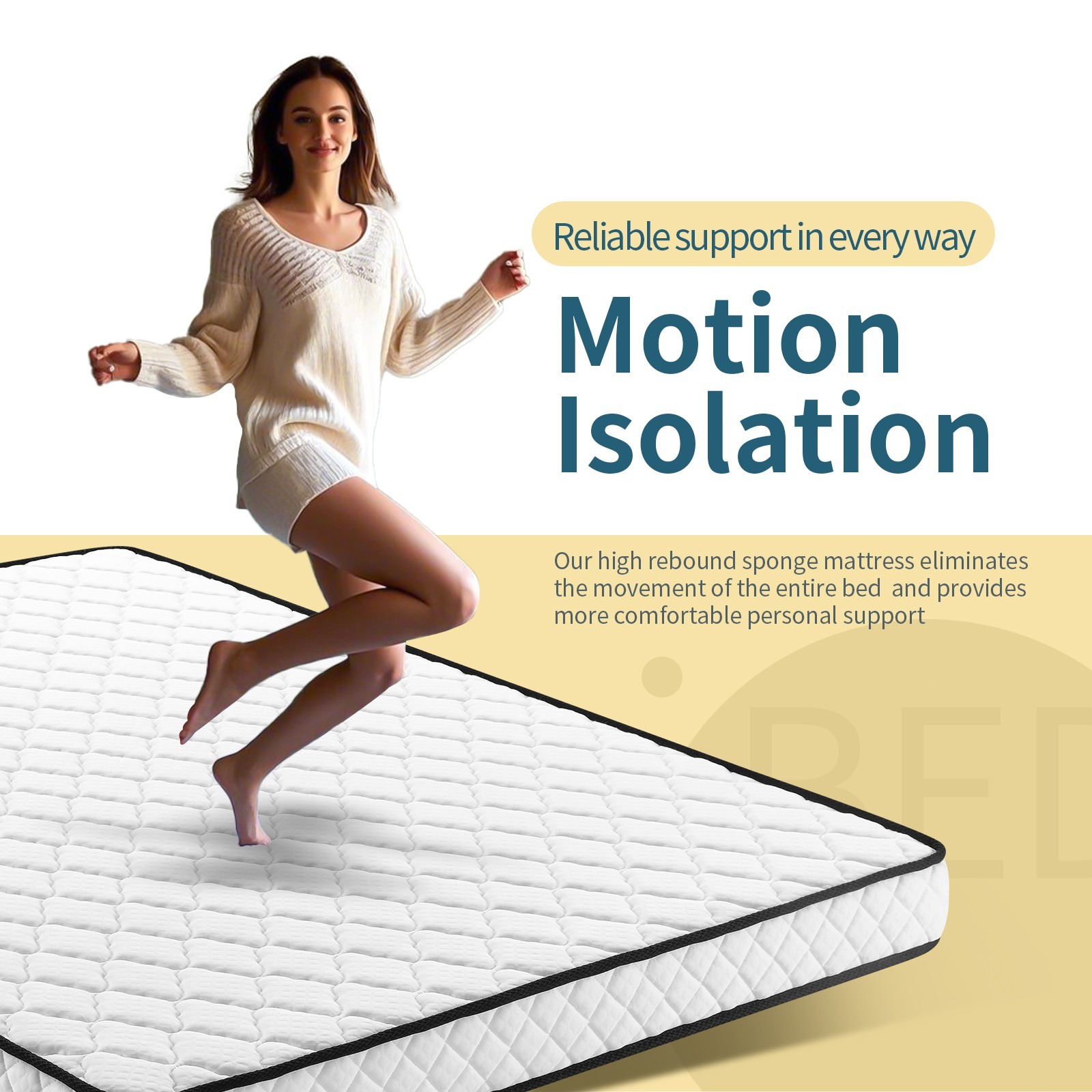 6″ Twin TwinXL Full Queen Size Gel Memory Foam Mattress for Cooling Night Sleep