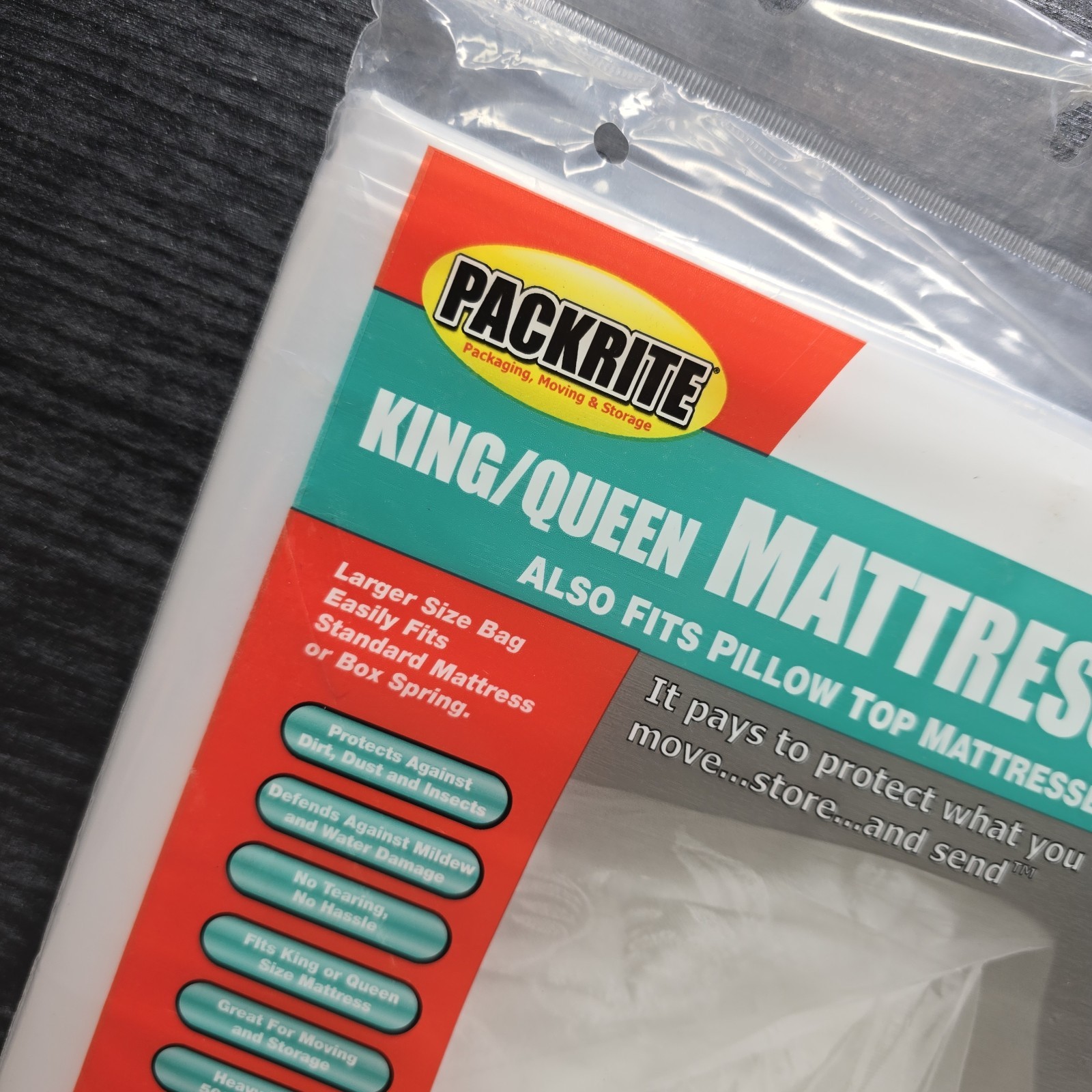 Packrite King/Queen Mattress Bag 78x14x100 Inches 1 Count Heavy Duty – Brand New