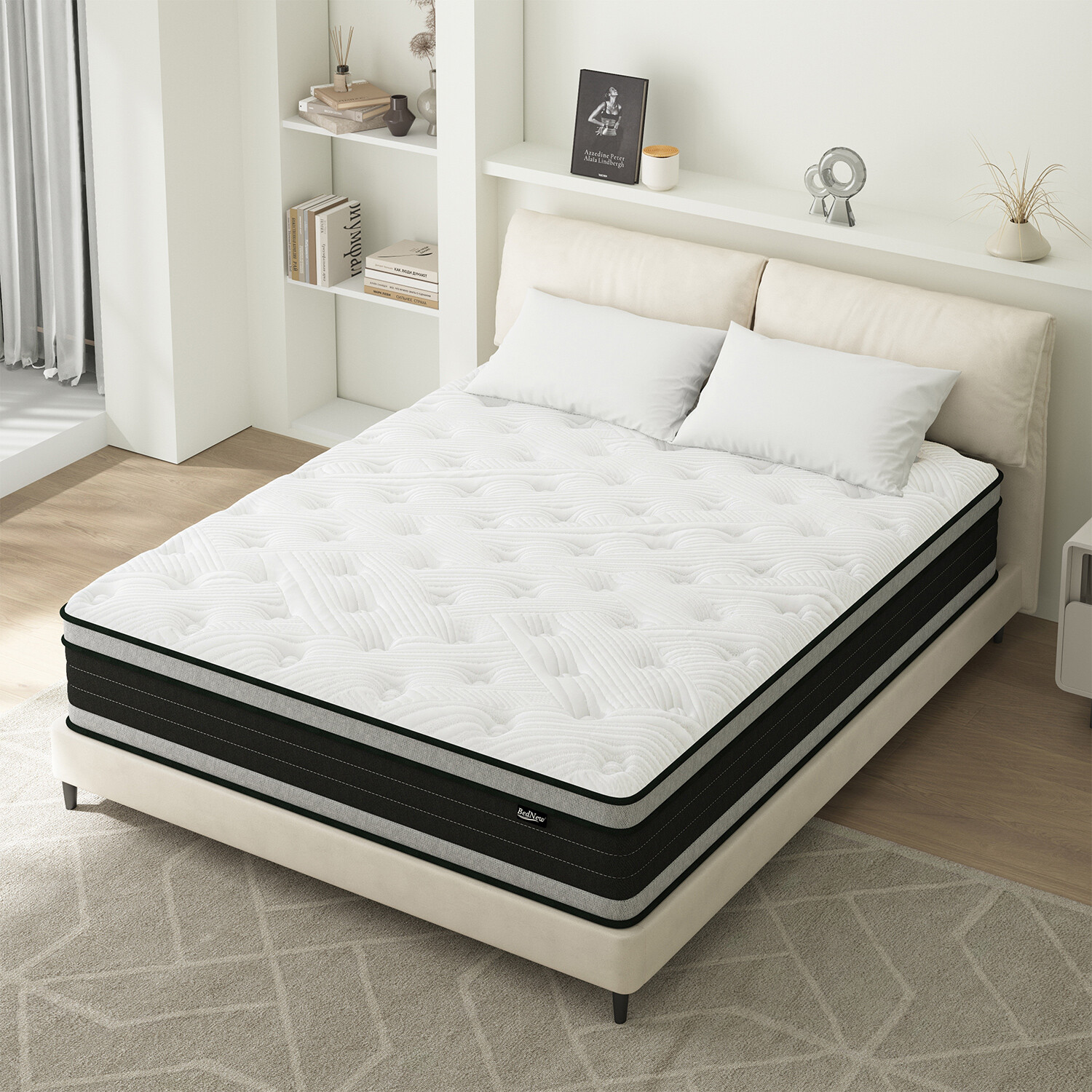 12″ 14 Inch Gel Memory Foam Hybrid Spring Full King Queen Mattress in a Box