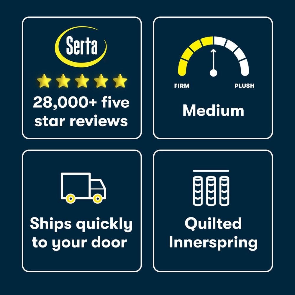 Serta Five Star Mattress Sleep to Go Twin Medium 8 in. Mattress in a Box